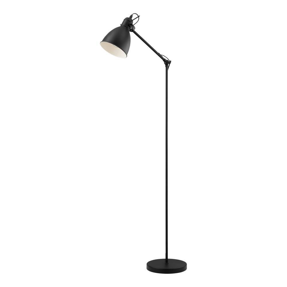 EGLO Stehlampe »PRIDDY Stehleuchte, Standleuchte, Stahl, schwarz, E27, Industrial«, 1 flammig, Leuchtmittel E27 | ohne Leuchtmittel, Wohnzimmerlampe, Esszimmer, 1 flammig, Retro, Vintage, 137x23cm