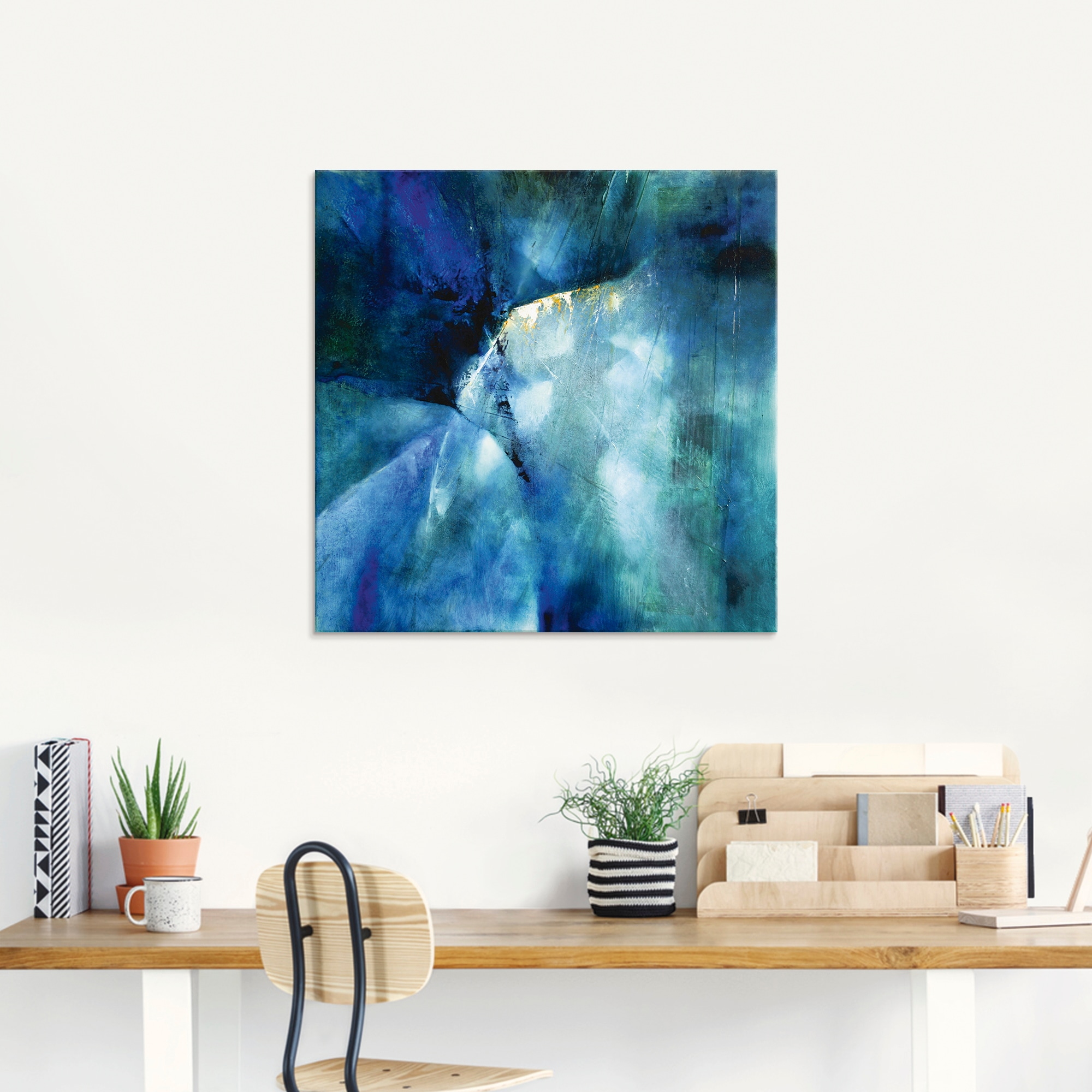 Artland Glasbild »Komposition in blau« Gegenstandslos 1 Stk. tlg. in verschiedenen Größen