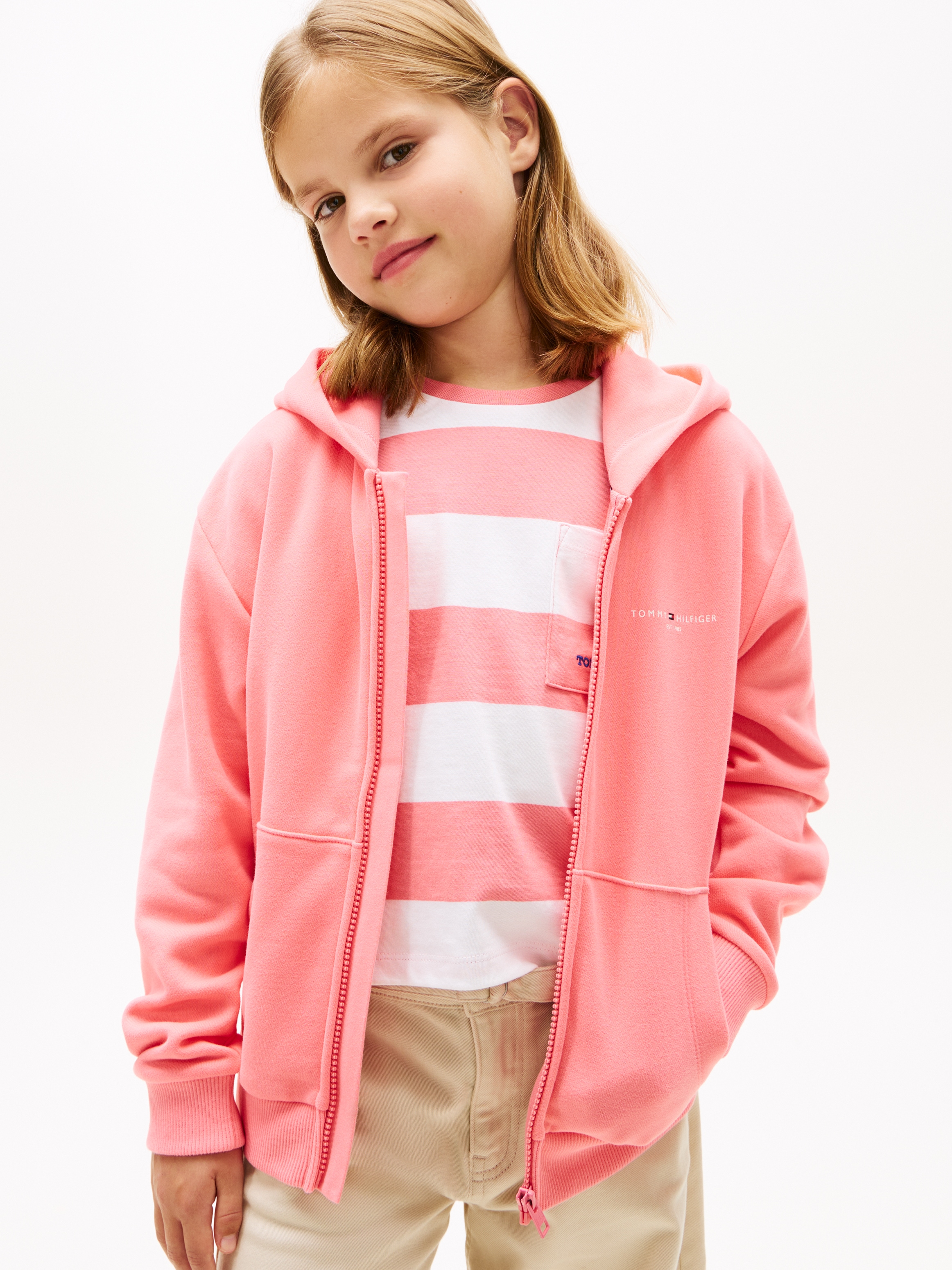 Tommy Hilfiger Kapuzensweatjacke »MINI CORP ZIP THROUGH HOODIE« Kinder bis 16 Jahre