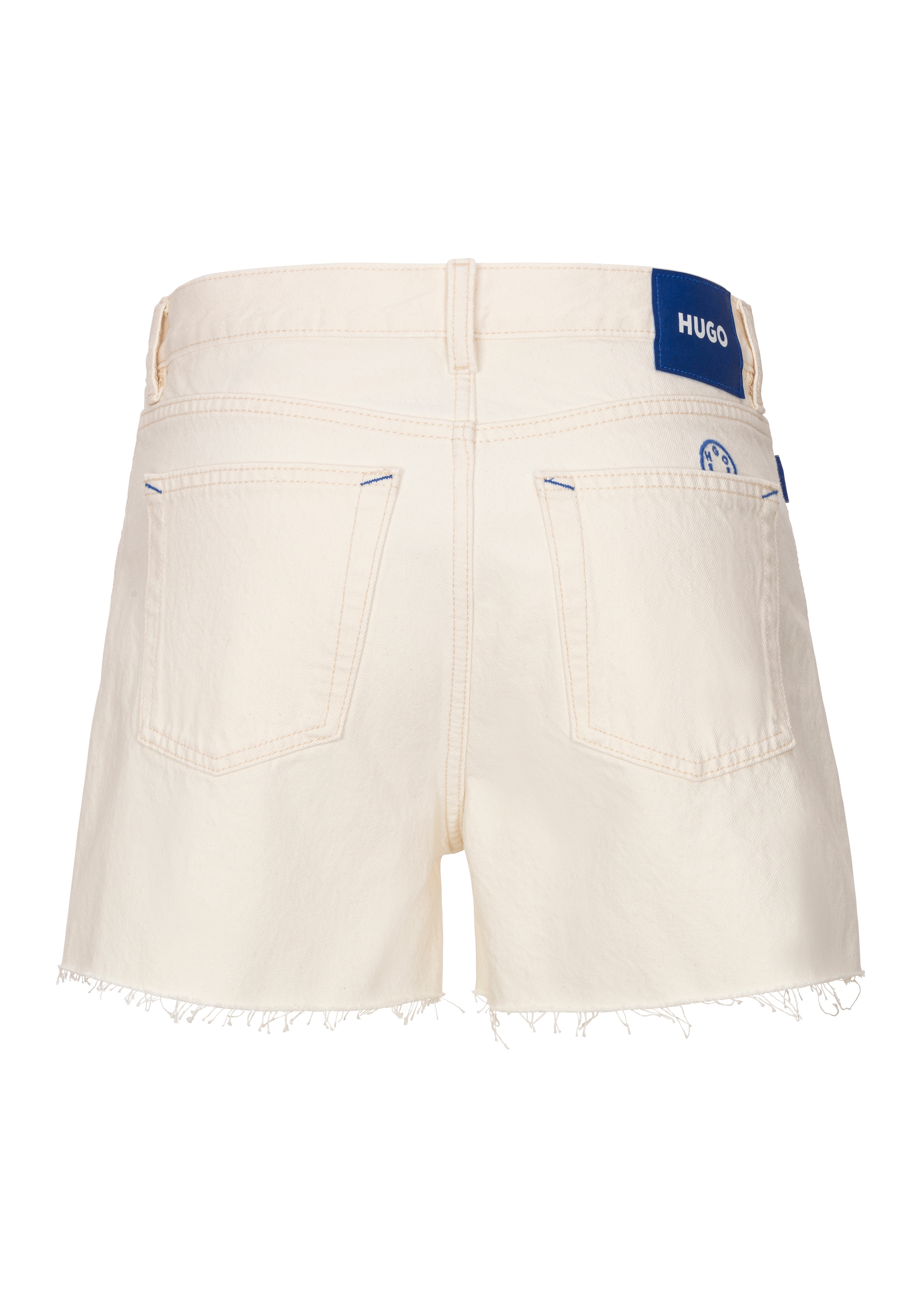 HUGO Blue Shorts »Gimusa«, mit geschnittener Kante am Saum