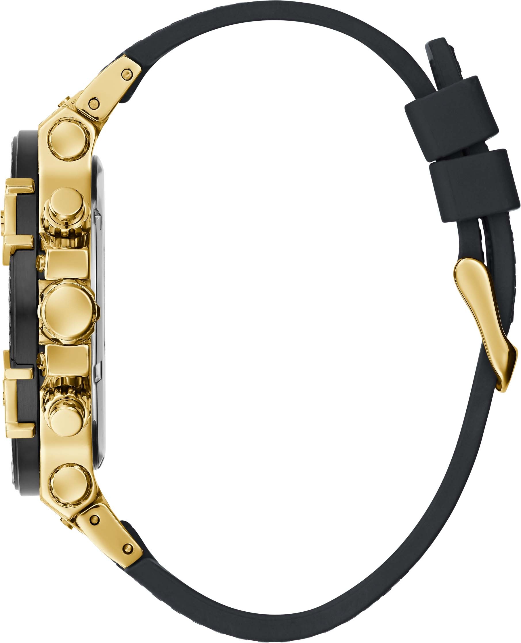 Guess Multifunktionsuhr »CARBON«, Armbanduhr, Quarzuhr, Herrenuhr