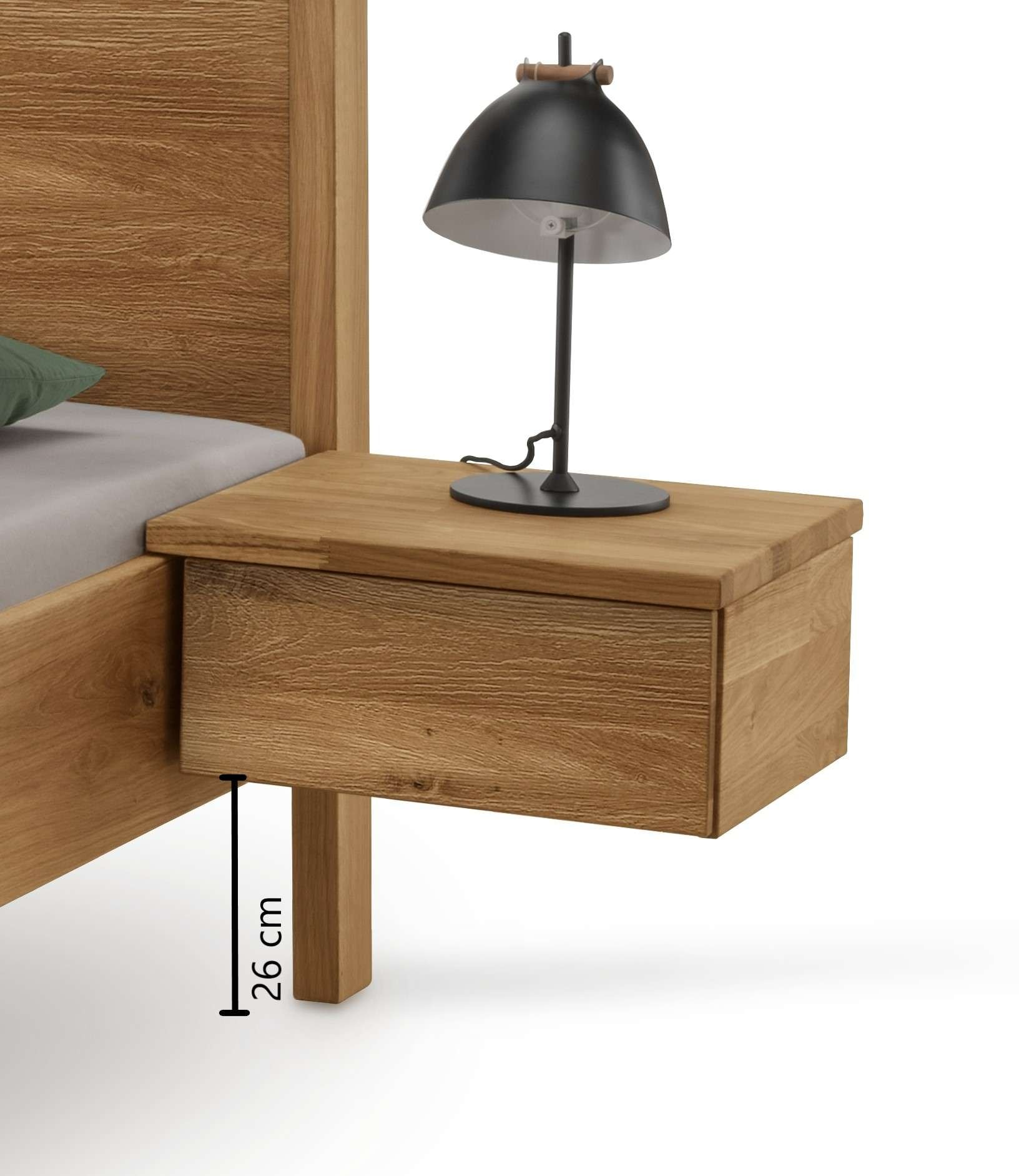 Home affaire Schlafzimmer-Set »Huven Schlafzimmer« 3 Stk. tlg. Massivholzbett aus Eiche mit 2 Nachttische, FSC®-zertifiziert, stabil