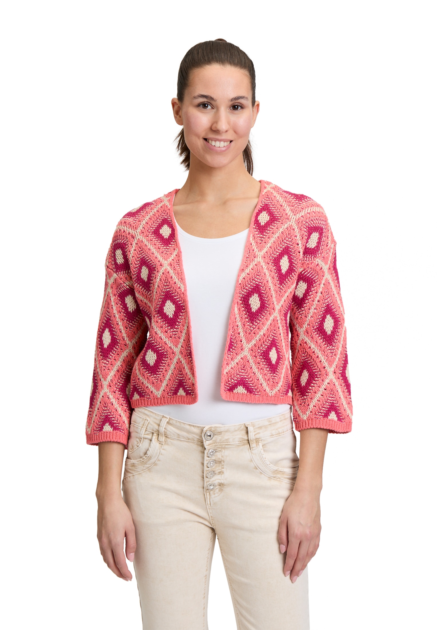 Cartoon Strickjacke »Casual-Strickjacke mit 3/4 Arm«