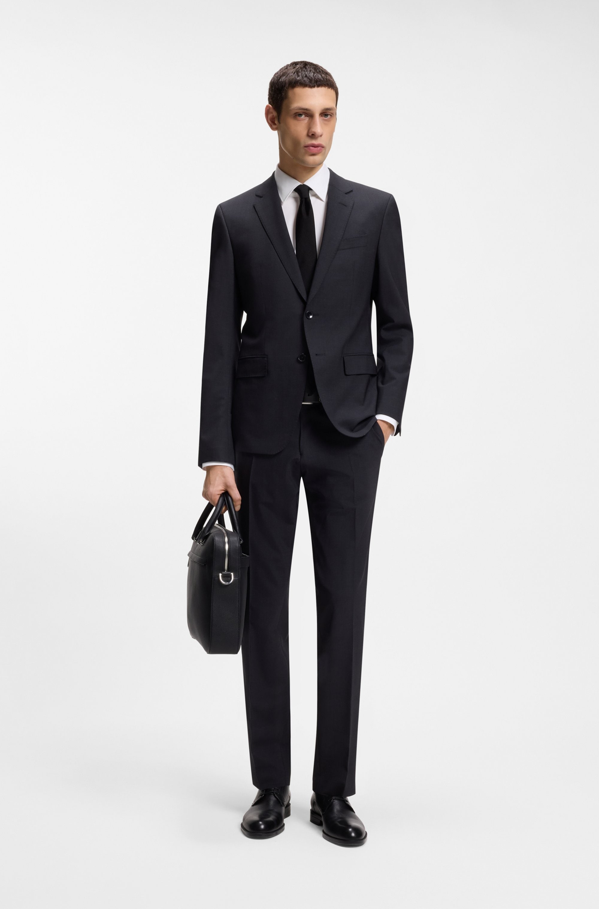 BOSS Businesshemd »Businesshemd Hank« Kentkragen, Slim-Fit, bügelleichte Qualität