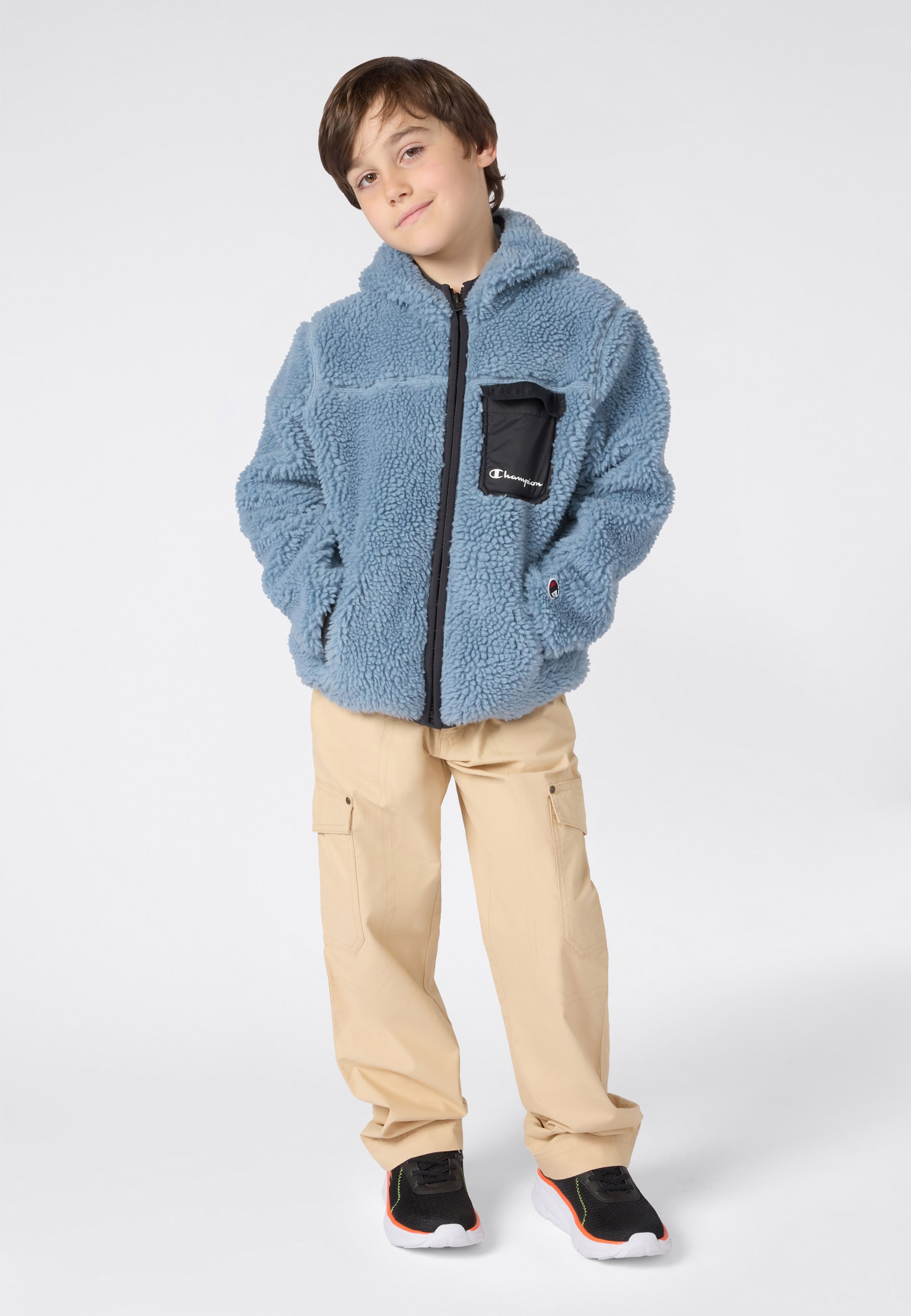 Champion Fleecejacke »Polar Hooded Full Zip Top« 1 Stk. tlg. für Kinder und Jugendliche, für Freizeitaktivitäten, aus Polyester