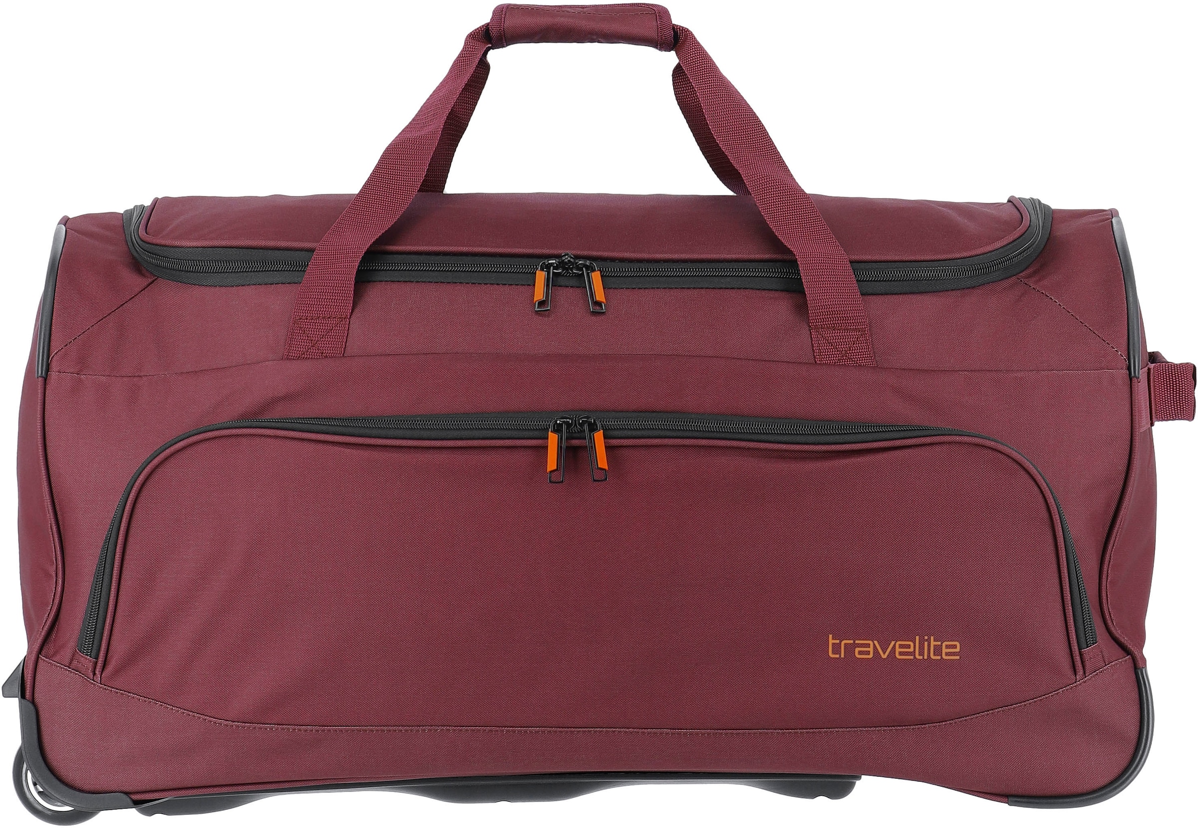 travelite Reisetasche »BASICS Fresh, 71 cm, bordeaux«, Duffle Bag Reisegepäck Sporttasche Reisebag mit Trolleyfunktion