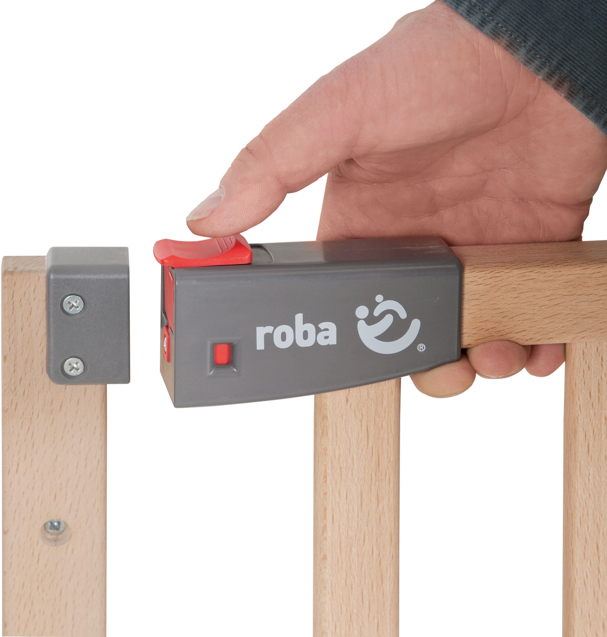 roba® Türschutzgitter »Safety Up«, 91,5 - 118,5 cm; aus massivem Buchenholz