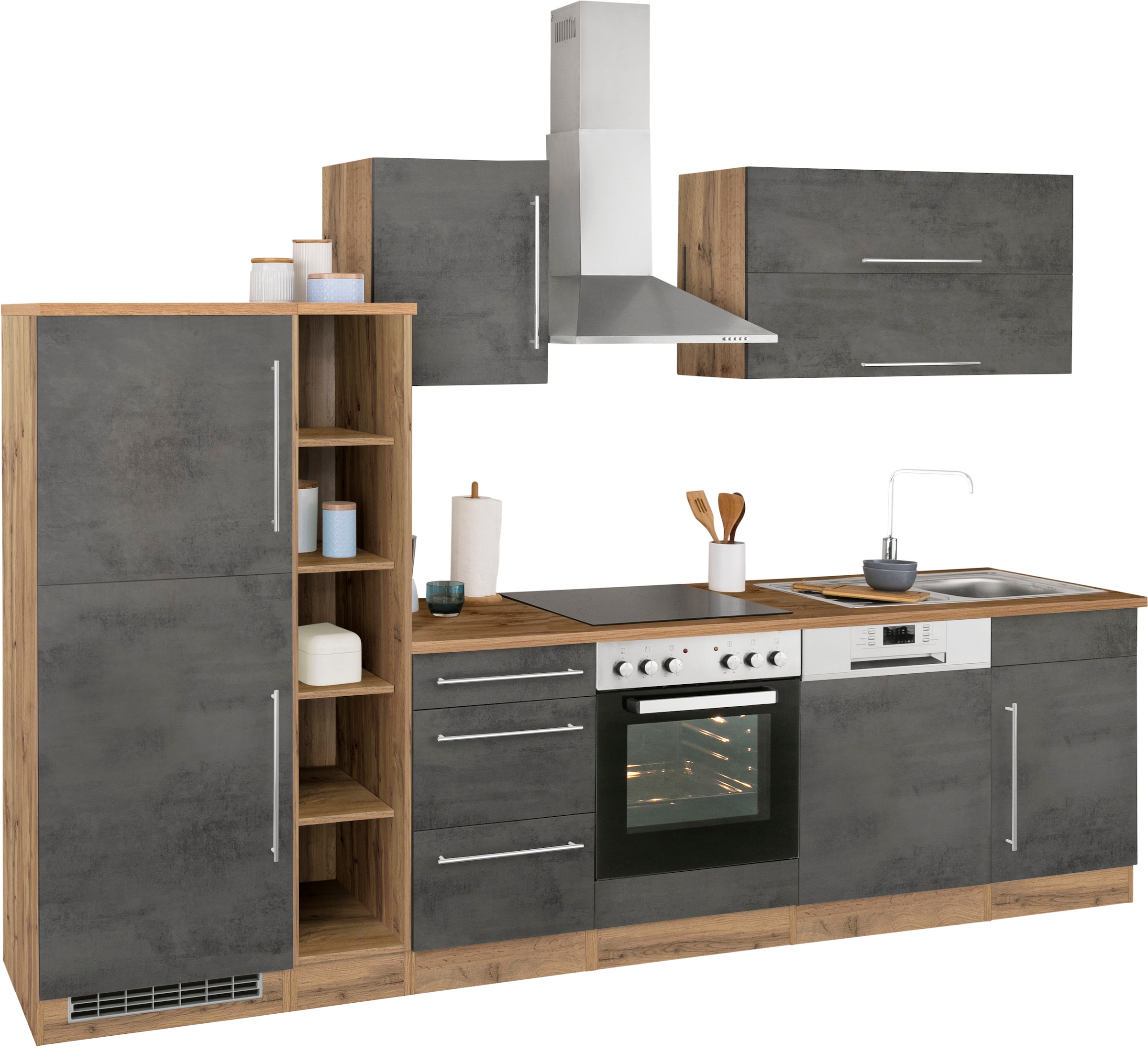 HELD MÖBEL Küchenzeile »Samos«, mit E-Geräten, Breite 310 cm kaufen online  bei OTTO | Unterschränke