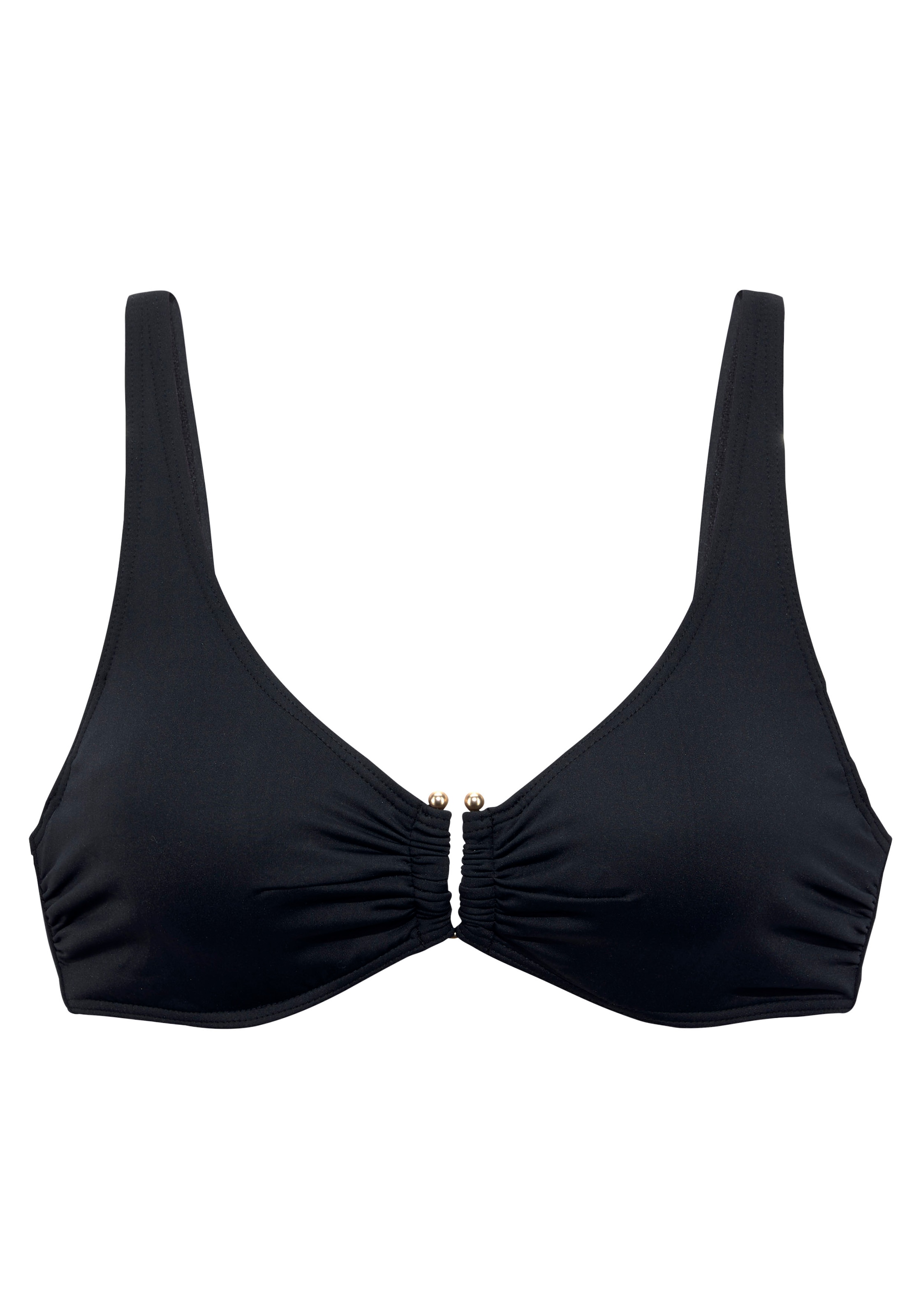 LASCANA Bügel-Bikini-Top »Italy«, mit goldfarbigen Accessoire