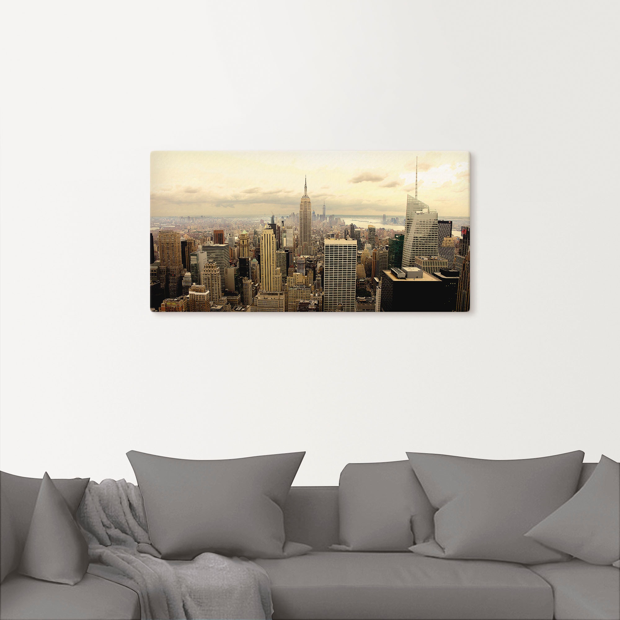 Artland Wandbild »Skyline Manhattan - New York«, Amerika, (1 St.), als Alubild, Outdoorbild, Leinwandbild, Poster, Wandaufkleber