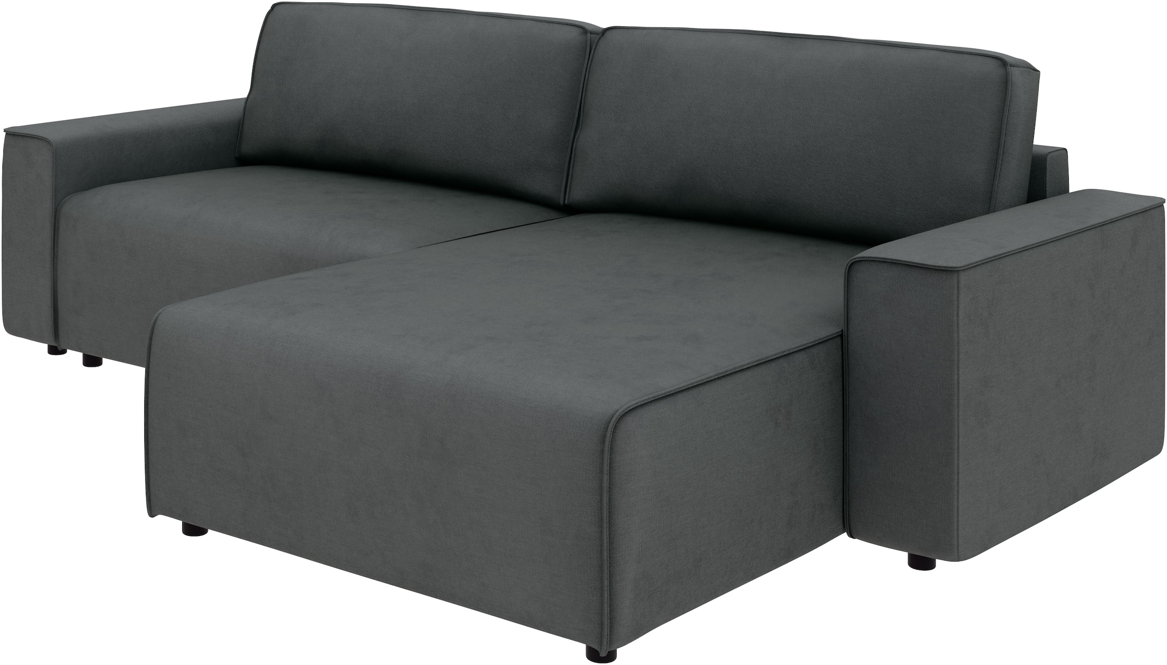 INOSIGN Ecksofa »Chance, Recamiere beidseitig montierbar, Schlaffunktion, Breite 265 cm« in Struktur fein LINO, mit Schlaffunktion und Bettkasten