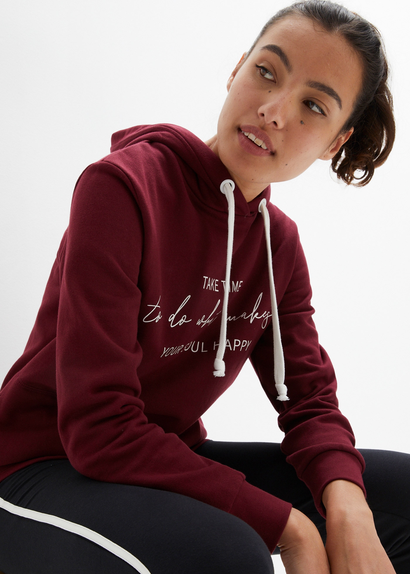 bonprix Jogginganzug »Jogginganzug mit Long-Sweatshirt und Leggings (2-teilig)« zweiteiliges Set, extra langes Sweatshirt, knöchelfreie Leggings