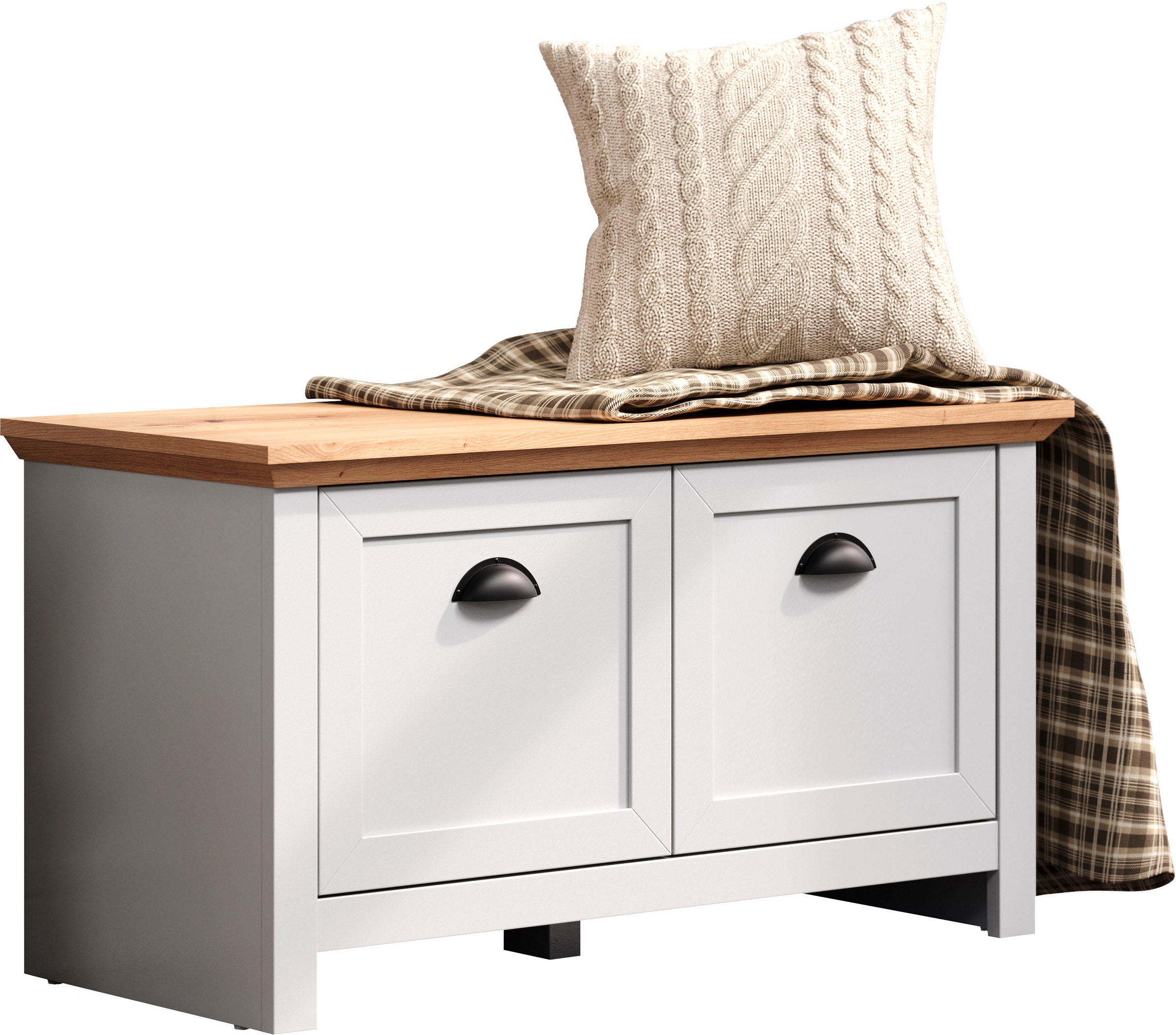 Home affaire Garderobe »Herzwill«, (1 St.), Sitzbank / Schuhschrank mit den Maßen B/H/T ca.: 91/49/41 cm