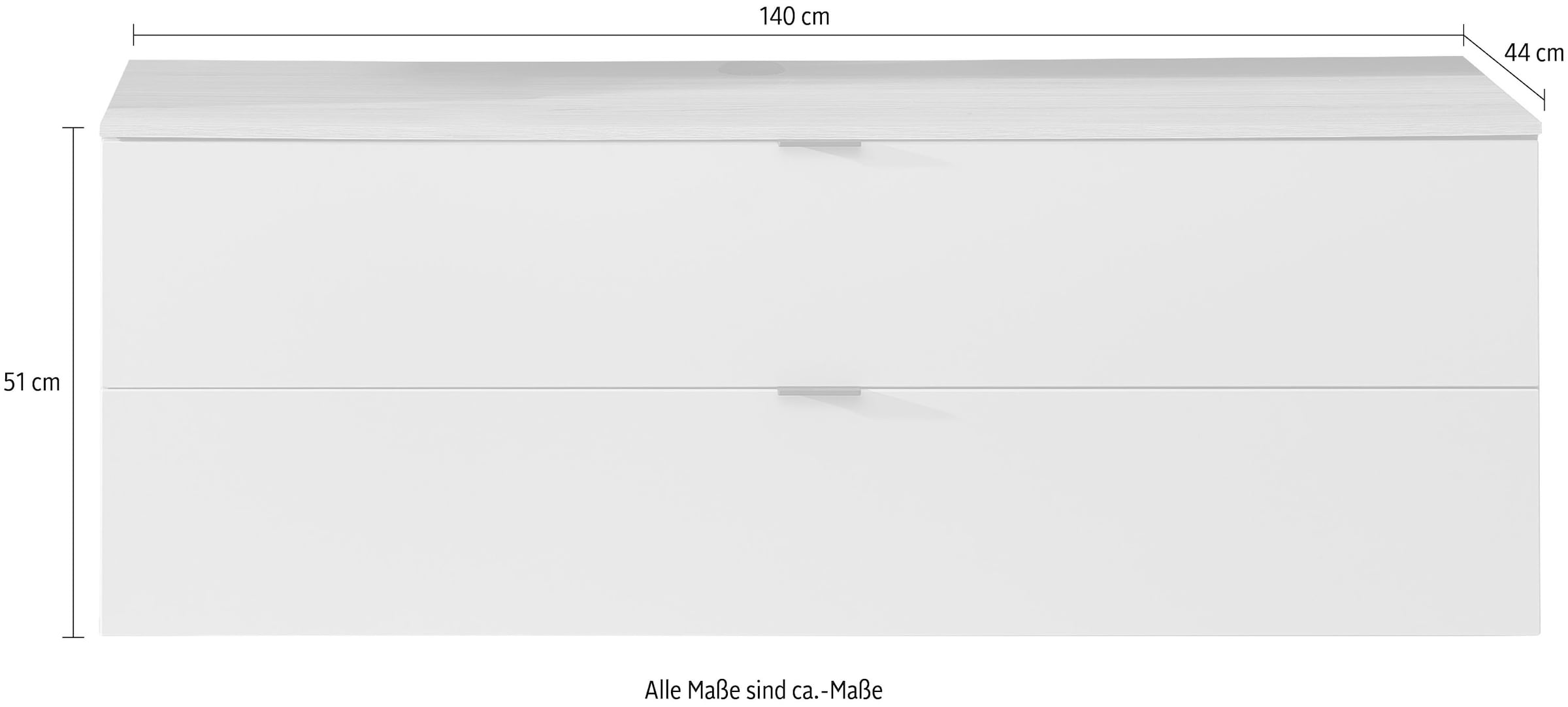Innostyle TV-Schrank »INA TV-Lowboard, 140 x 51 x 44 cm (B/H/T)« 1 Stk. tlg. stehend/hängend verwendbar, Klappe, Schubkasten, Softclose