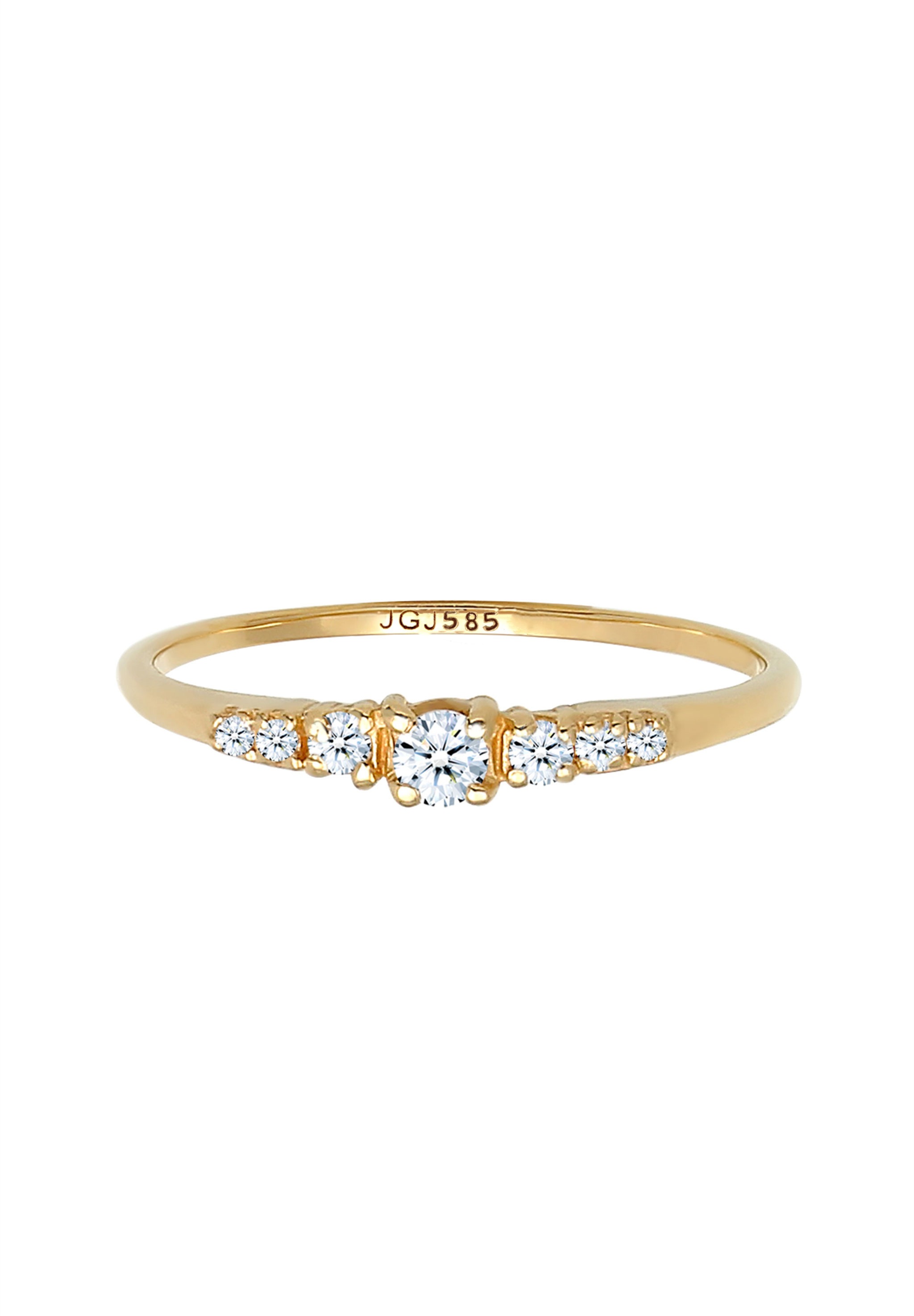 Elli DIAMONDS Verlobungsring »Ring Verlobung Diamanten (0.14 ct) 585 Gold«