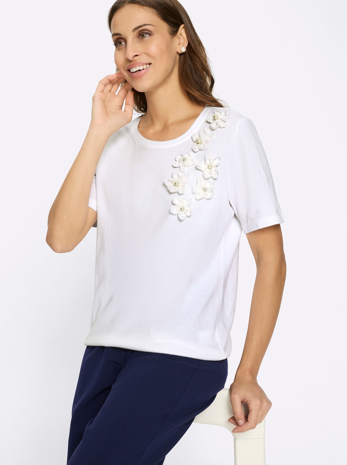 Inspirationen Rundhalsshirt »Kurzarm-Shirt« 1 tlg.