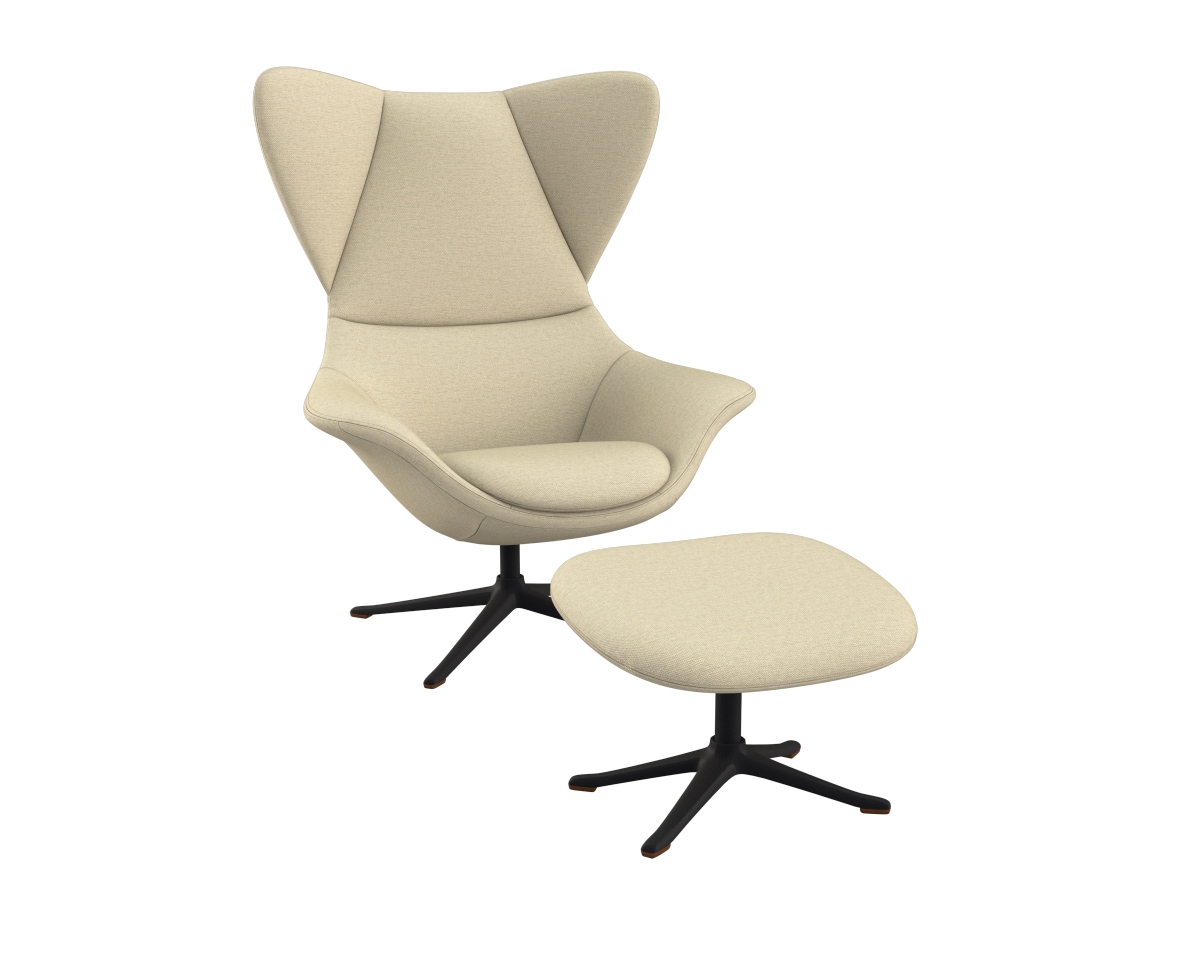 FLEXLUX Ohrensessel »Stilo Relaxsessel, TV-Sessel«, Solitär, Stil-Ikone, drehbar, Fuß schwarz