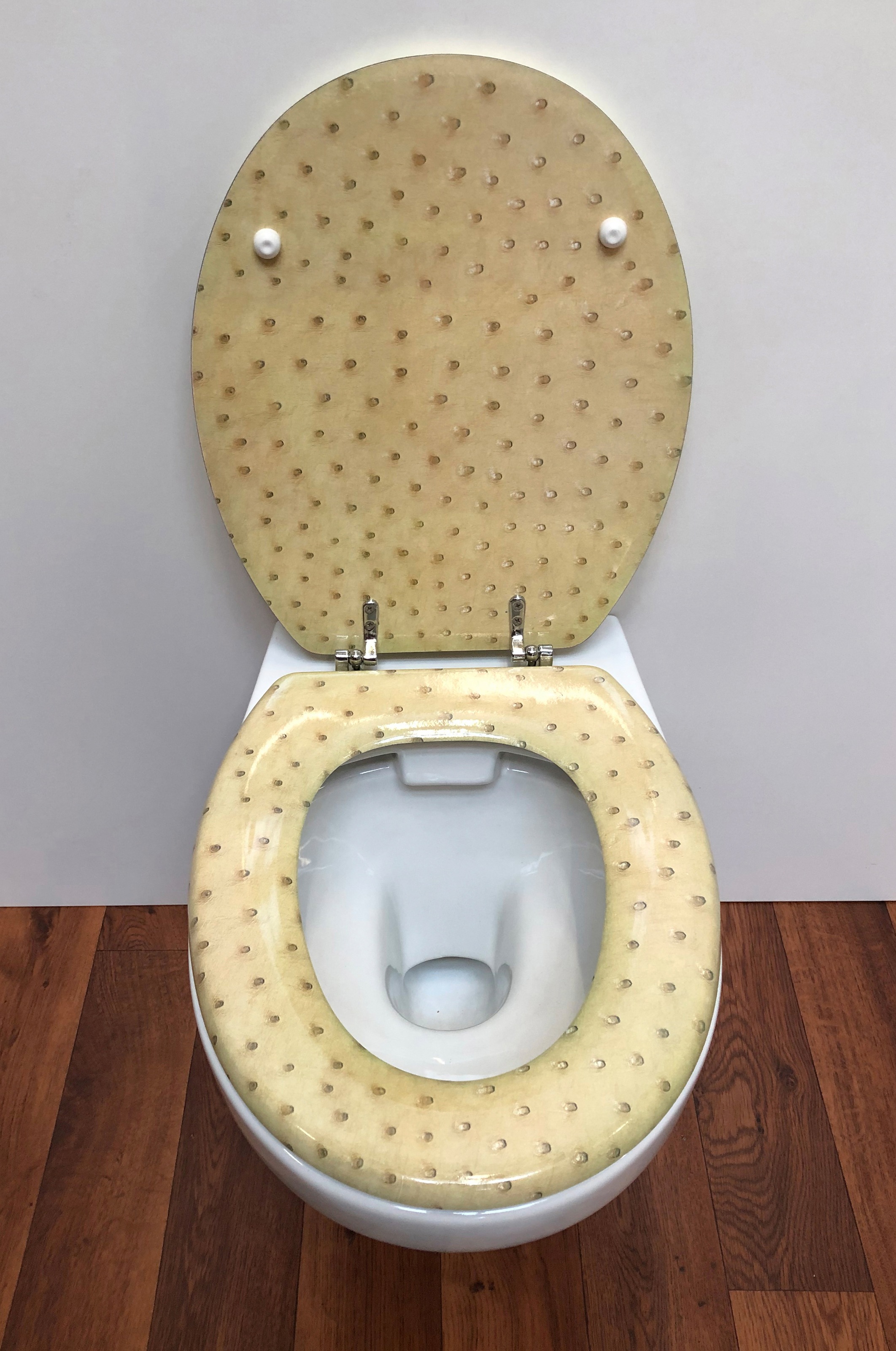 ADOB WC-Sitz »Leder« mit messingverchromten Scharnieren