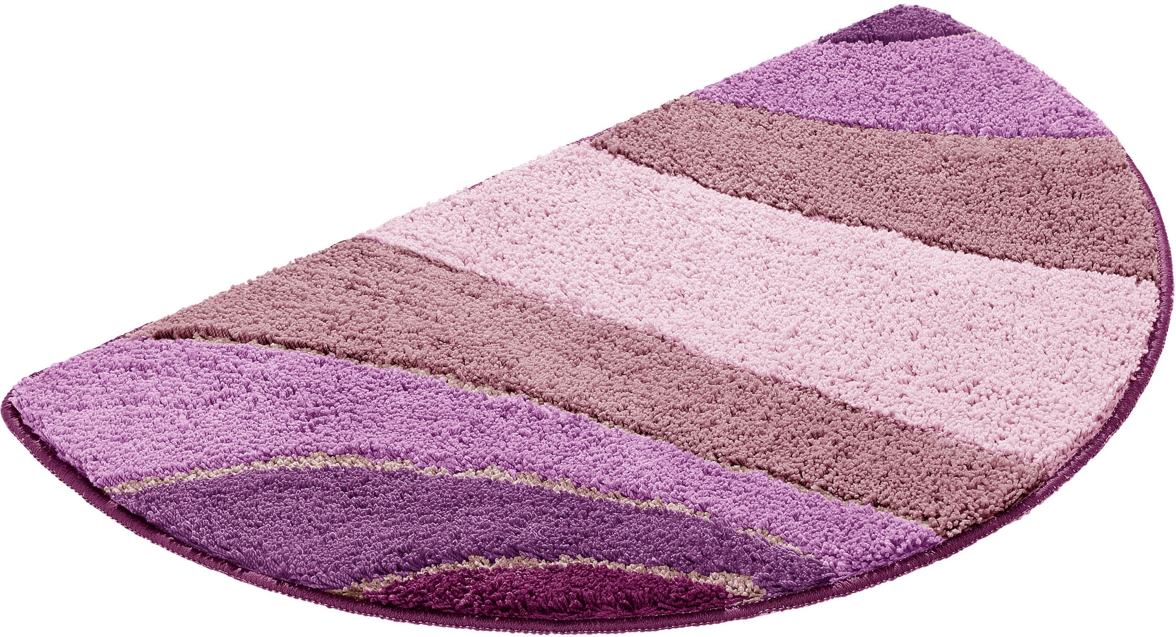 my home Badematte »Josie, Badvorleger, Badezimmer Teppich«, rutschhemmend beschichtet, fußbodenheizungsgeeignet-schnell trocknend-strapazierfähig, Badteppich, Badematten, rechteckig, rund & als 3-tlg. Set erhältlich