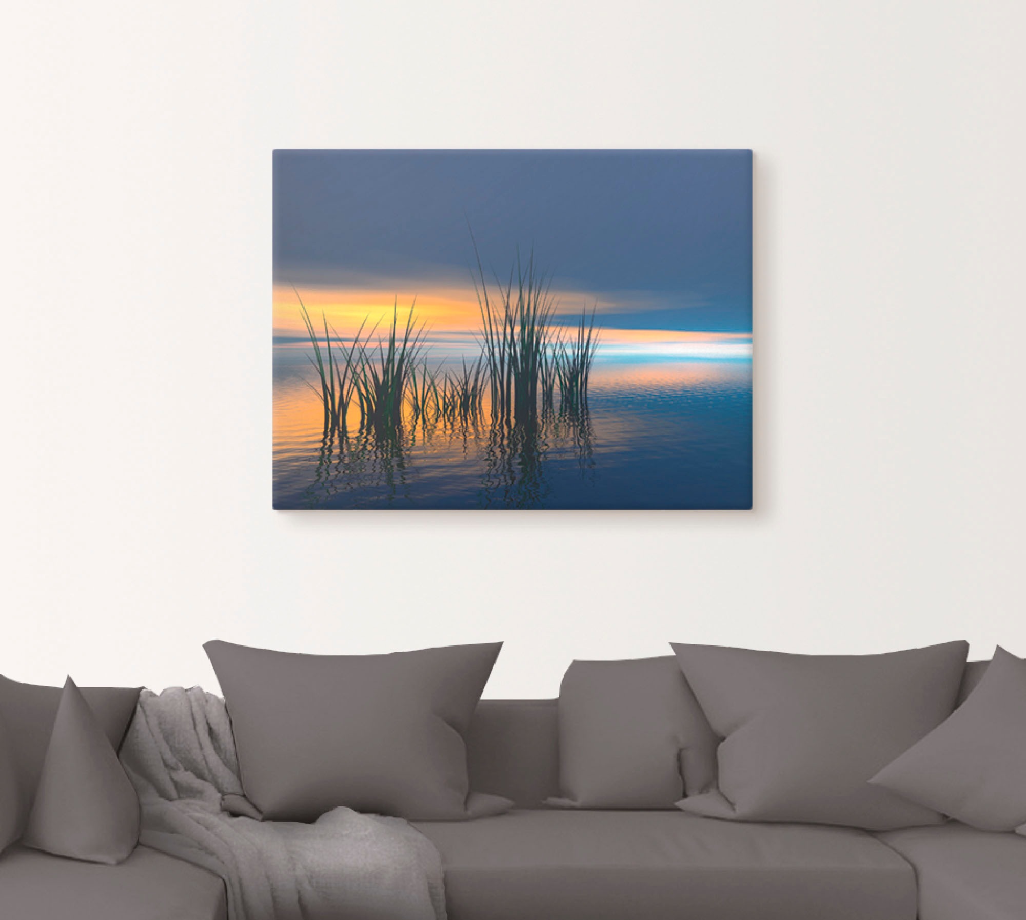 Artland Wandbild »Sonnenuntergang III«, Gewässer, (1 St.), als Leinwandbild, Wandaufkleber in verschied. Größen