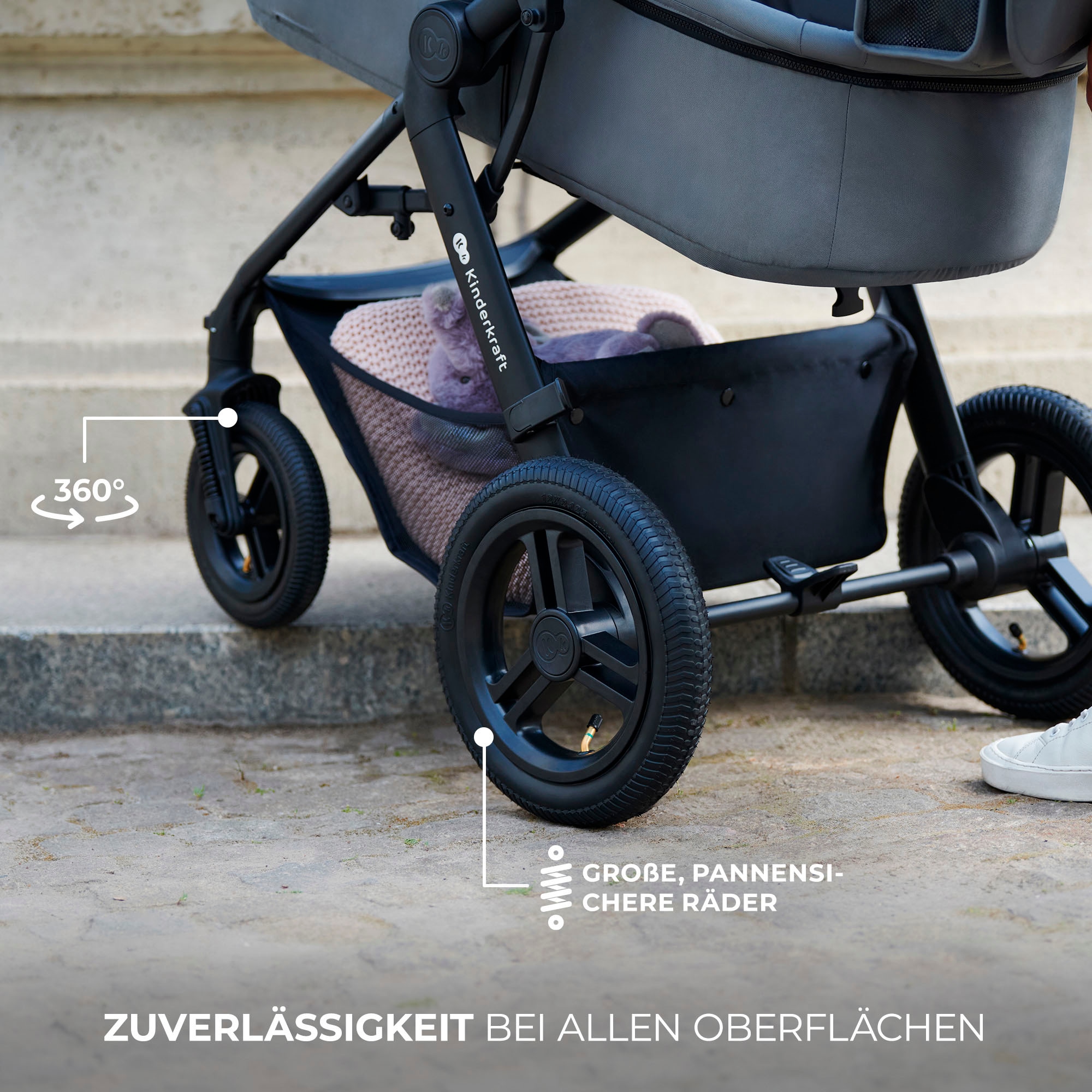 Kinderkraft Kombi-Kinderwagen »MOOV 2 4in1 AIR«, 27 kg, mit Luftreifen