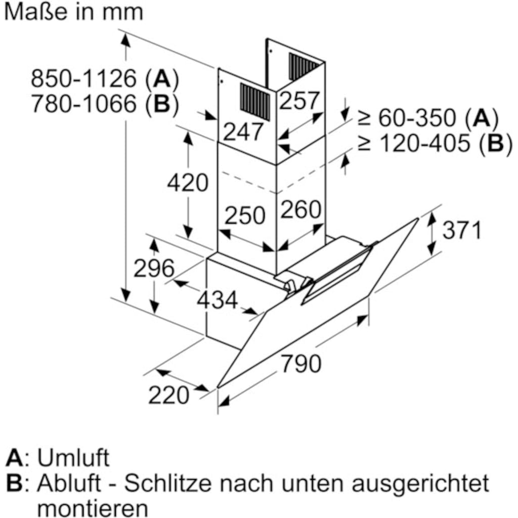 NEFF Kopffreihaube »D85IEE1S0«, Serie N 30