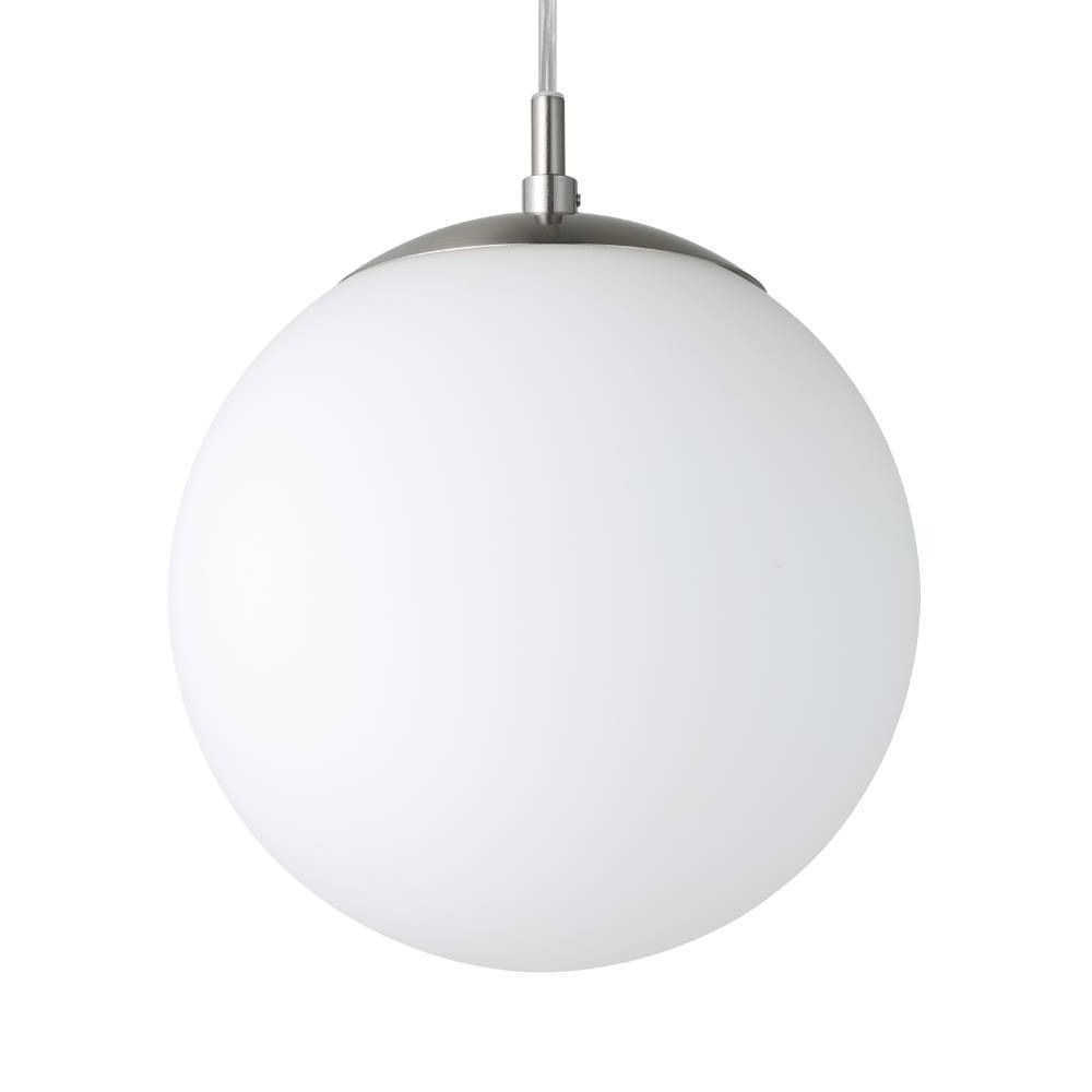 EGLO Hängeleuchte »RONDO Pendellampe, Metall in silber, Glas in Opal matt weiß, E27«, 1 flammig, Leuchtmittel E27 | Leuchtmittel wechselbar-ohne Leuchtmittel, Esszimmerlampe, zeitloses Design, modern, schlicht, 110x20cm