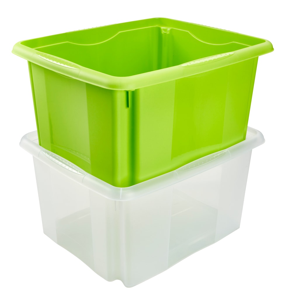 keeeper Aufbewahrungsbox »Emil, 3er Set, 24 L, 41 x 34,5 x 22 cm« ineinander und aufeinander stapelbar
