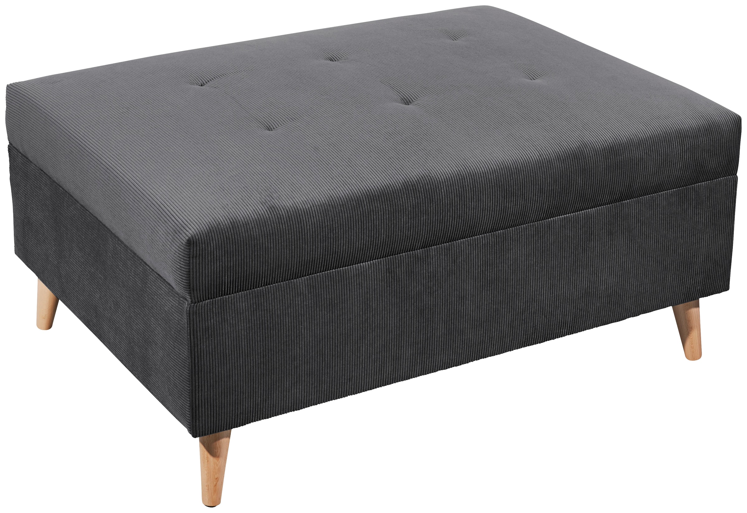 ED EXCITING DESIGN Ecksofa »Calanda L-Form«, mit Hocker & 3 Zierkissen