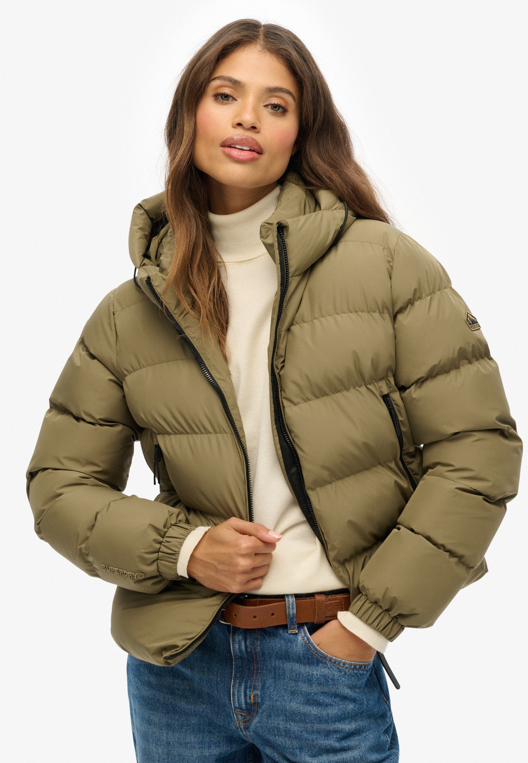 Superdry Steppjacke »HOODED SPORTS PUFFER JACKET«, mit Kapuze