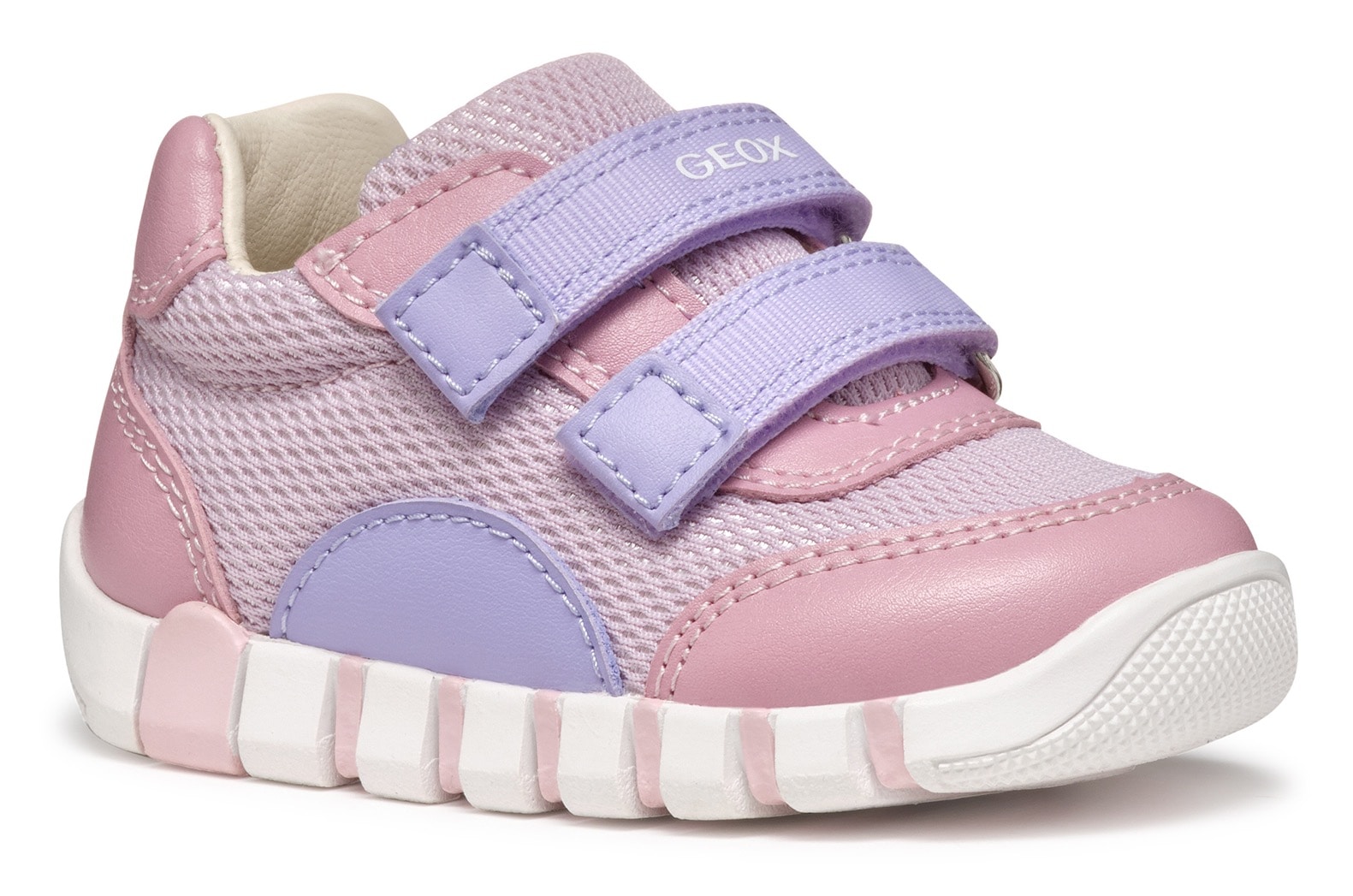 Geox Lauflernschuh »B IUPIDOO GIRL«, Sneaker, Babyschuh, Klettschuh im Pastellfarbenem Look