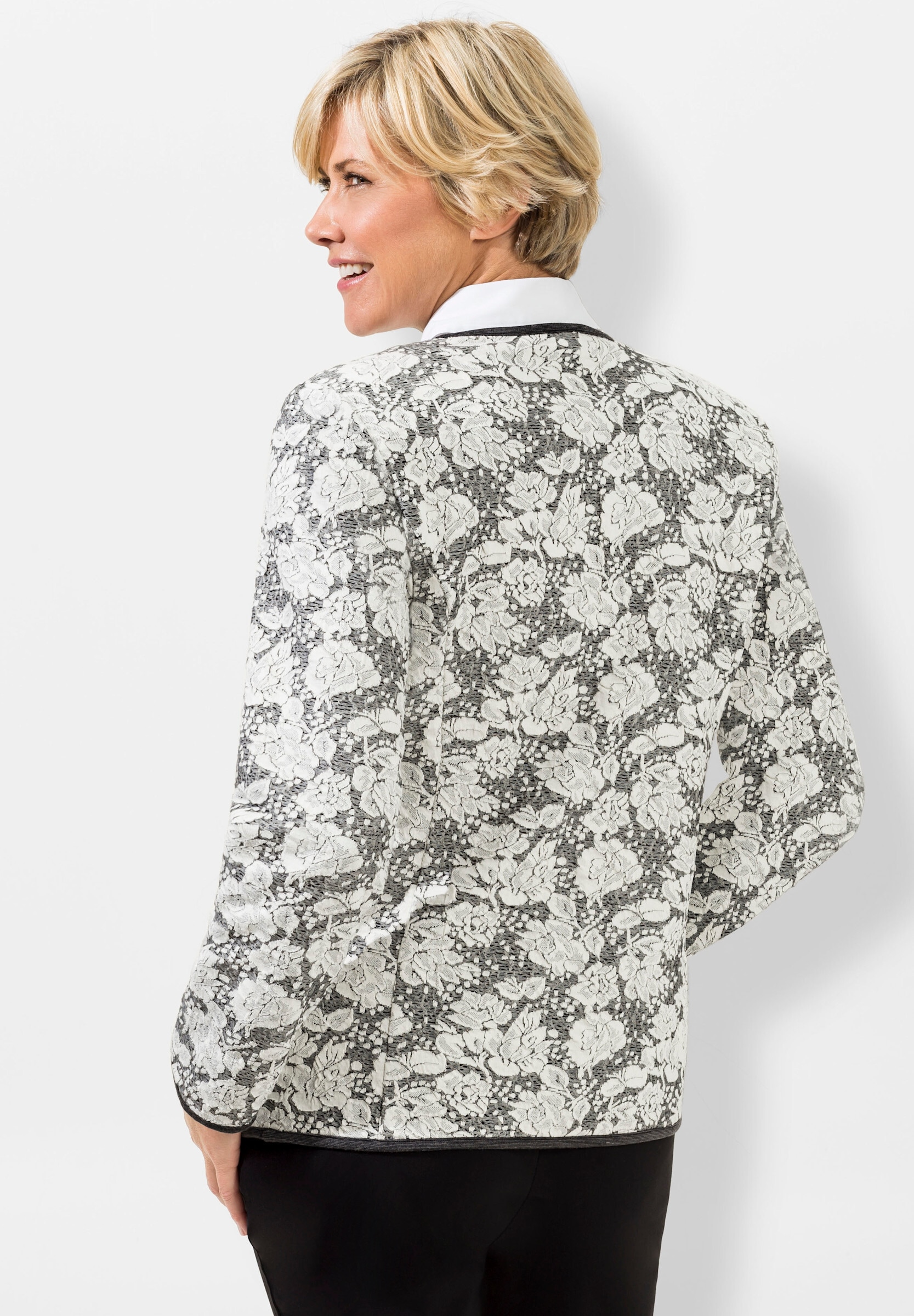 Witt Blusenblazer »Blazer Jacquardblazer mit Blütenmuster«