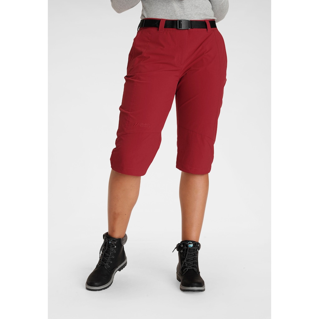 Maier Sports Caprihose, (Set, 2 tlg., Gürtel)