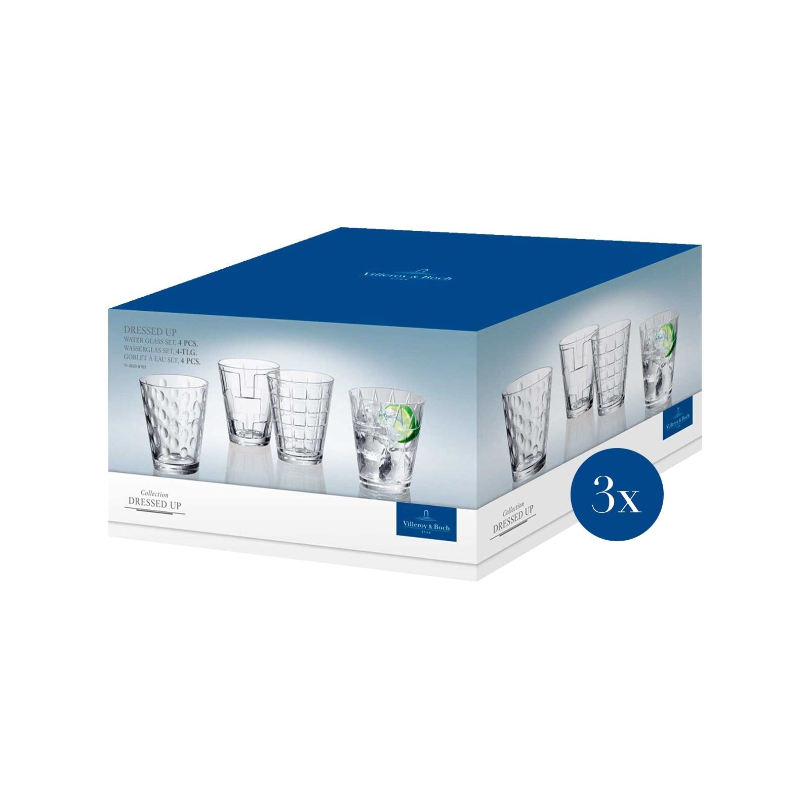 Villeroy & Boch Glas »Wassergläser Dressed Up 310 ml 12er Set transparent«