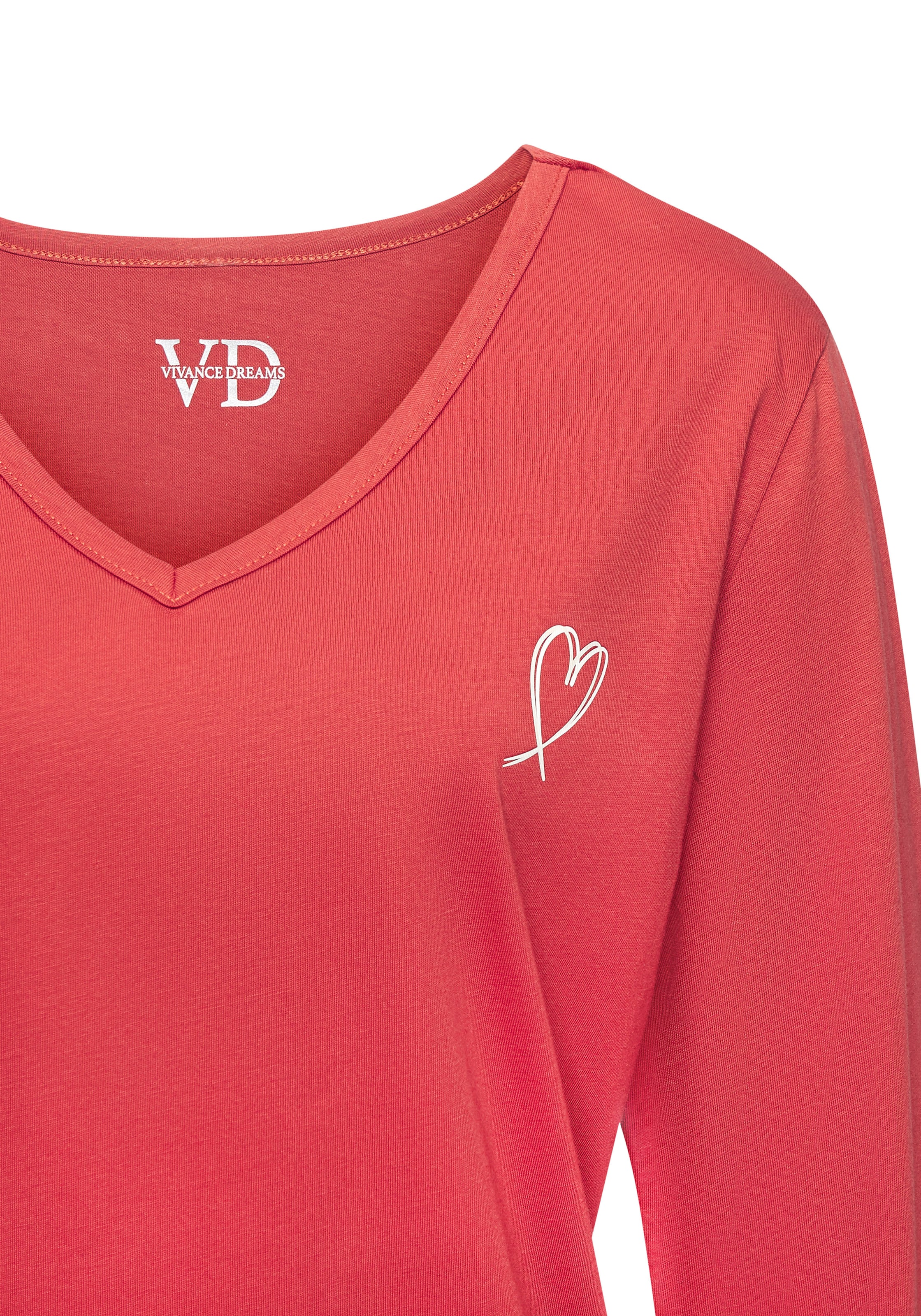 Vivance Dreams Longsleeve, mit kleinem Herzprint