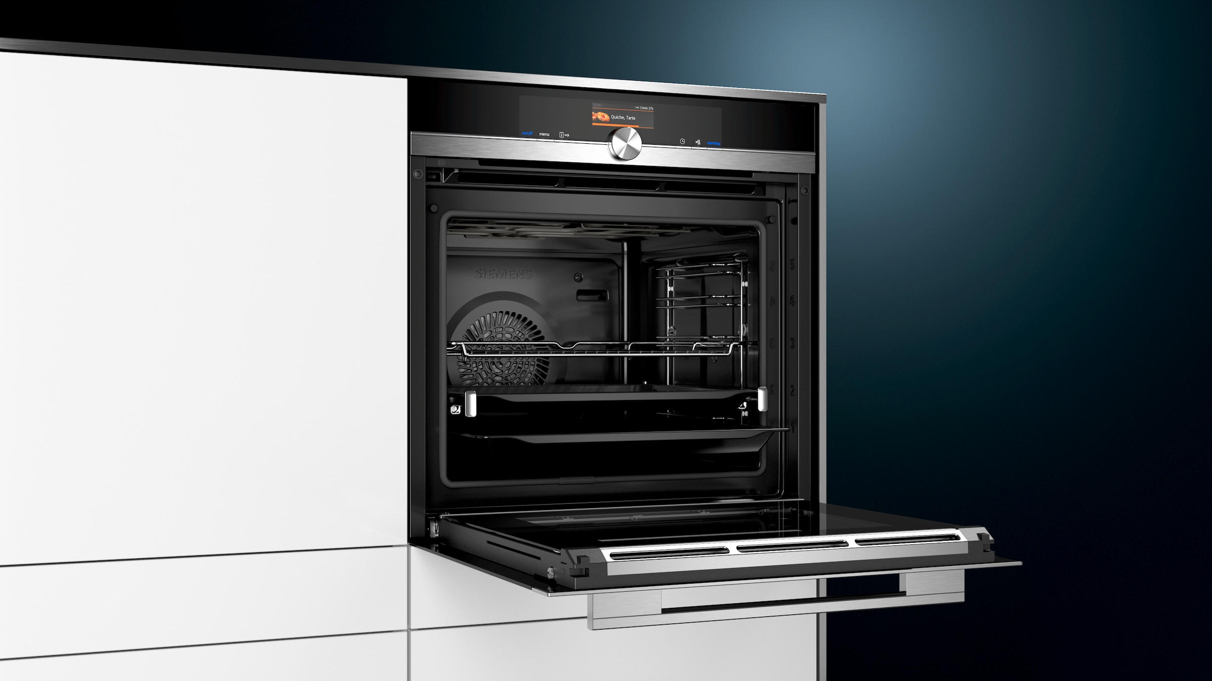 SIEMENS Pyrolyse Backofen iQ700 »HB676G0S1«, mit 1-fach-Teleskopauszug