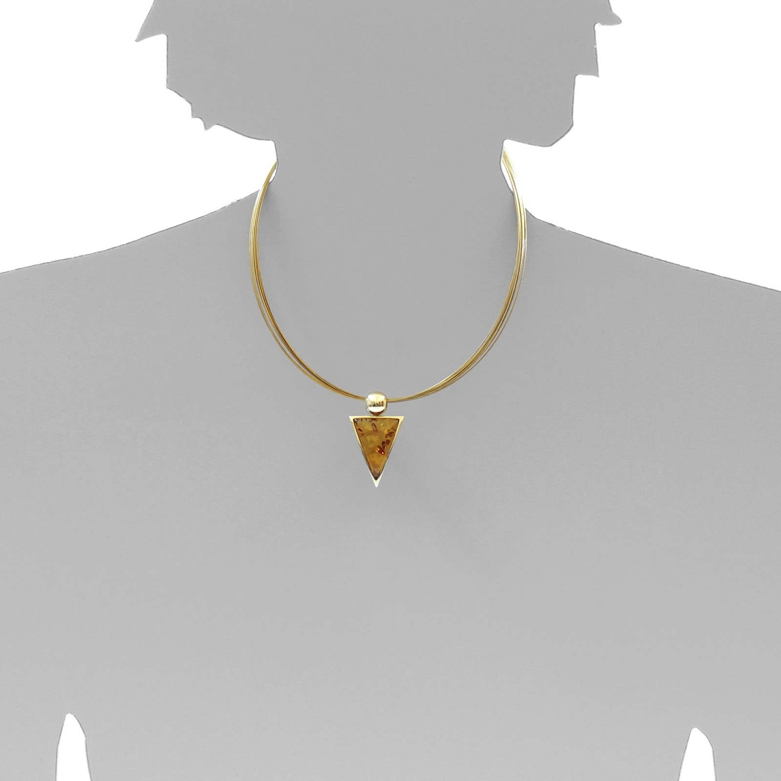 OSTSEE-SCHMUCK Kettenanhänger »- Gleiter-Classic 39x22 mm - Gold 333/000 - Bernstein«