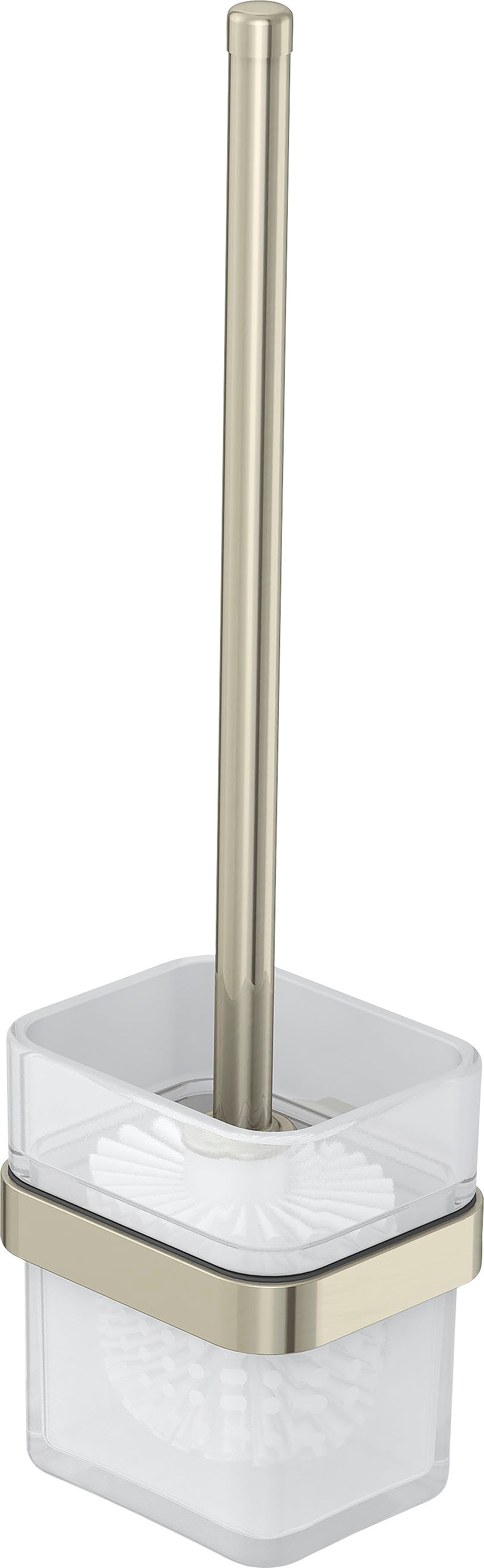 Lenz WC-Reinigungsbürste »KARMA«, 1 St., aus Metall-Glas, 41,8 cm, nickelfarben-matt