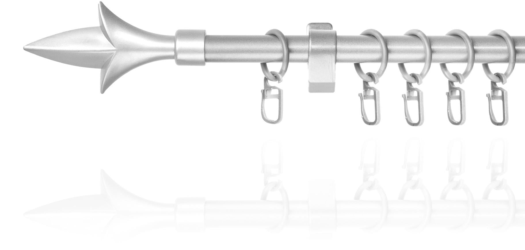 LICHTBLICK ORIGINAL Gardinenstange »Lilie« Ø 16 mm 1 läufig-läufig Fixmaß