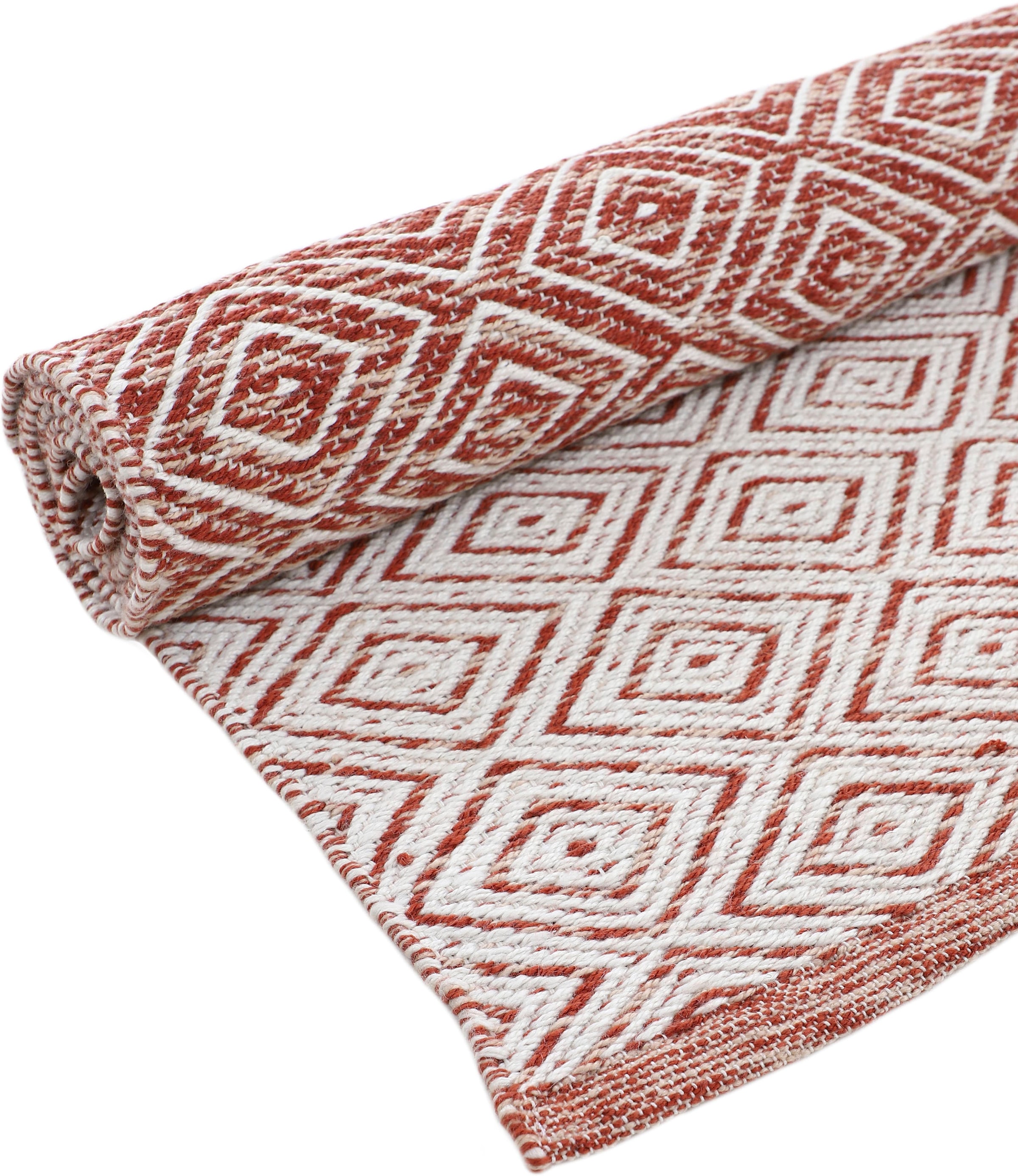 carpetfine Teppich »Frida 200«, 7 mm Höhe, Wendeteppich, 100% recyceltem Material (PET), Flachgewebe, Sisal Optik, Pflegeleicht und Robust, In- und Outdoor geeignet, Wetterfest und UV-beständig für Balkon, Terrasse, Garten, Wohn- und Schlafzimmer