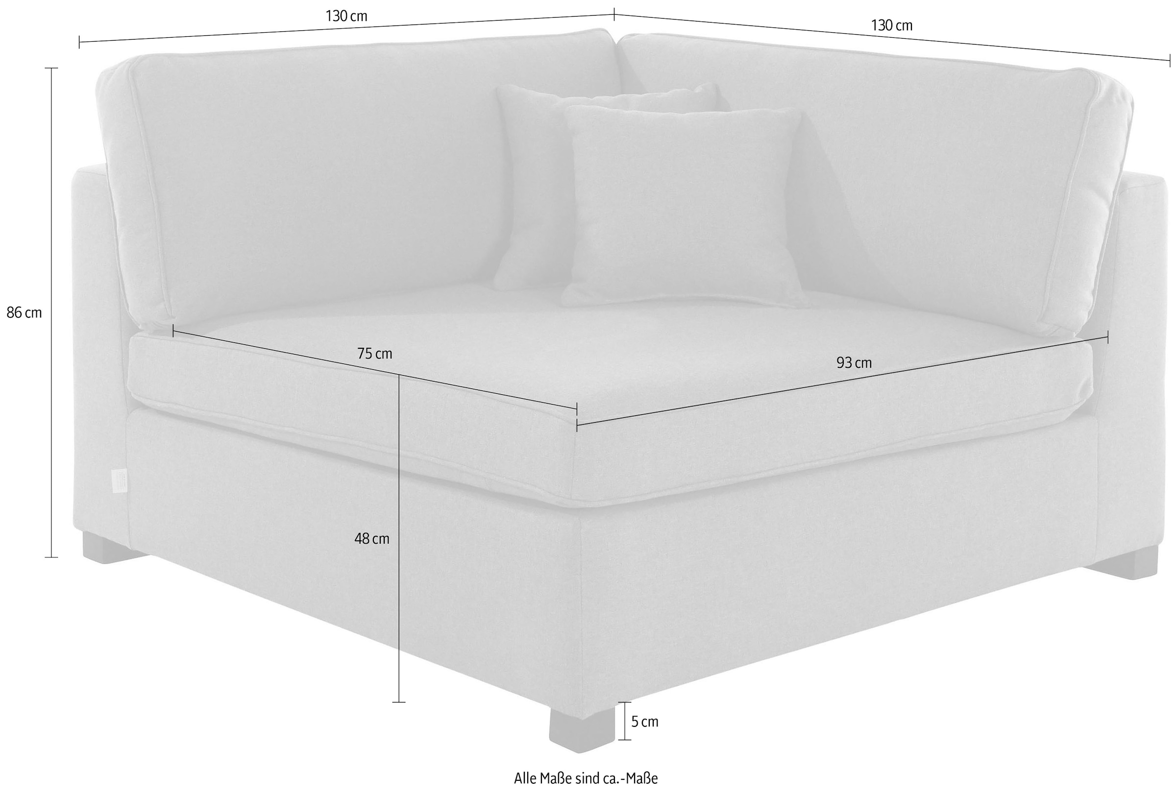 Guido Maria Kretschmer Home&Living Sofa »Skara XXL«, Eckelement zur individuellen Polstergarnitur-Gestaltung