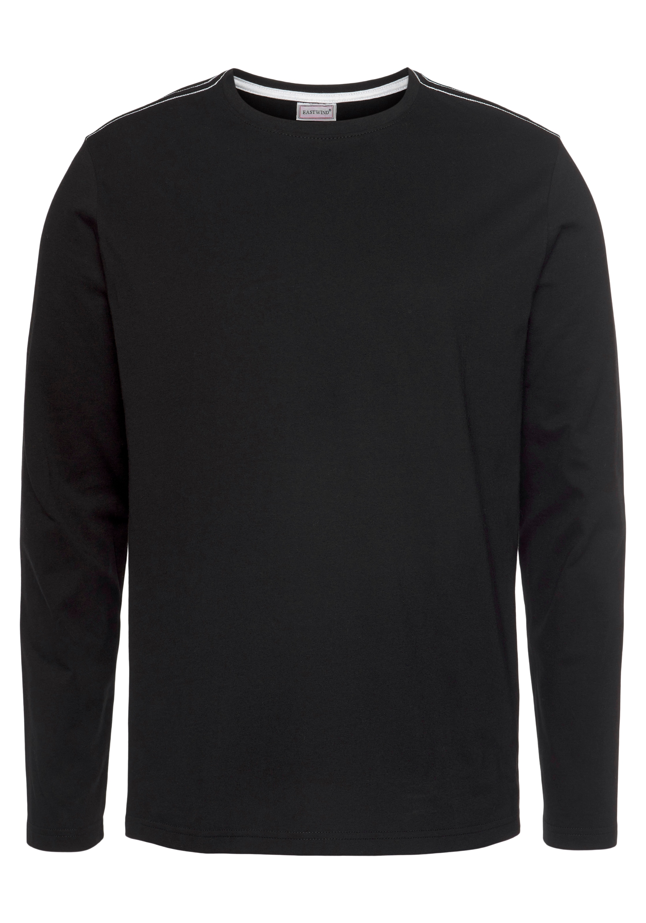 Eastwind Langarmshirt, (3er-Pack), Langarm, Basic-Stil, Rundhals-Ausschnitt, aus 100% Baumwolle