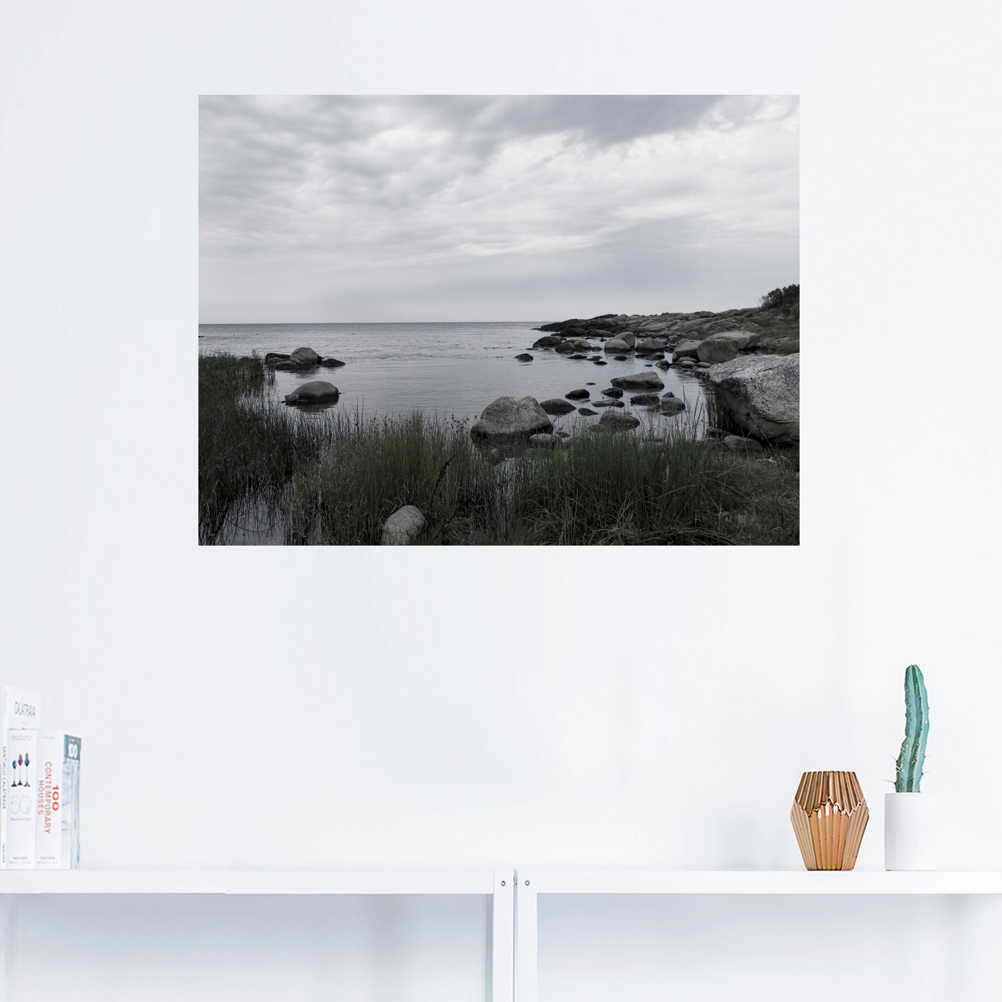 Artland Wandbild »Einsame Bucht am Meer«, Gewässer, (1 St.), als Leinwandbild, Wandaufkleber in verschied. Größen