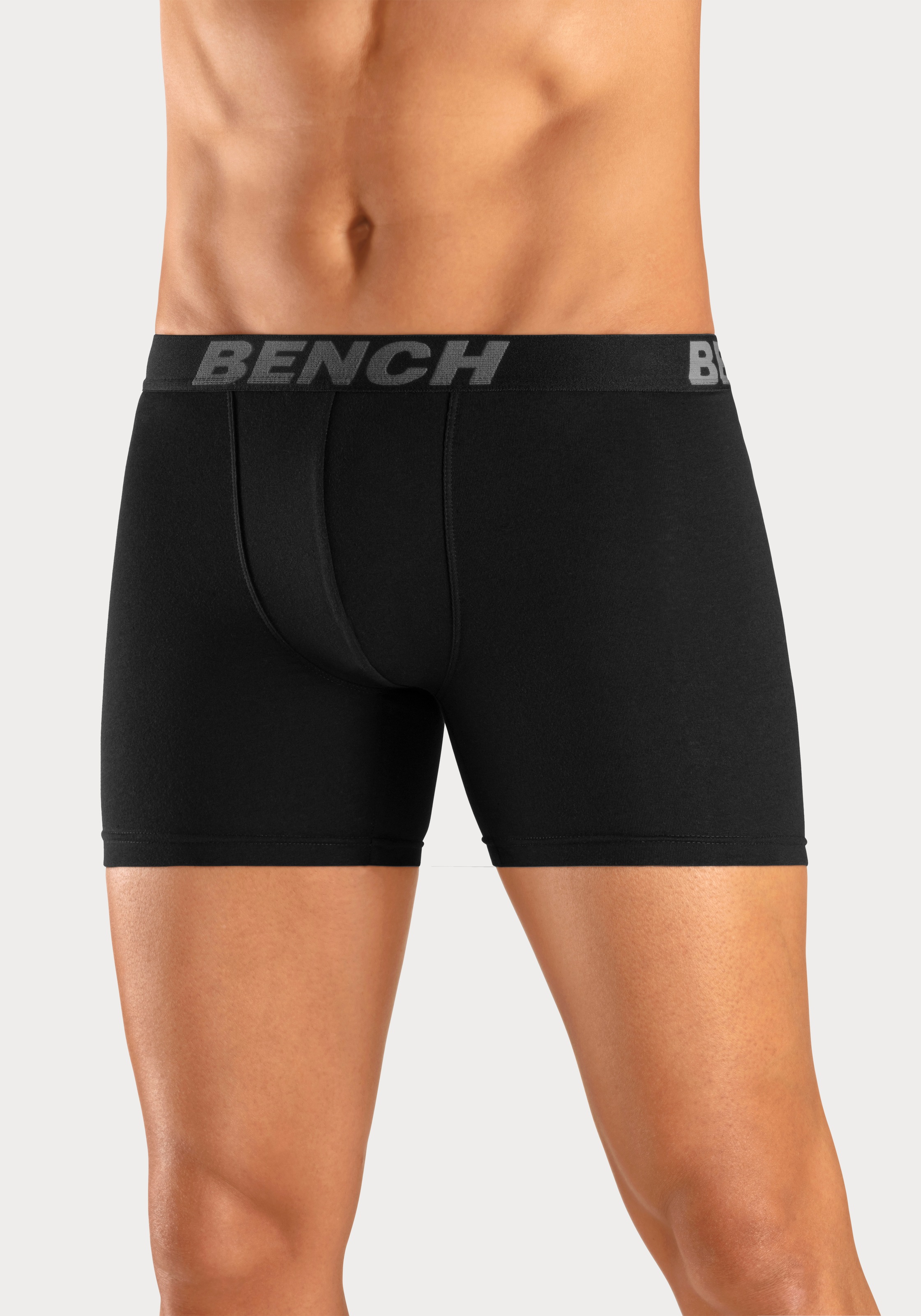 Bench. Boxer »Boxershorts für Herren«, (Packung, 4 St.), Unterhose mit längerer Beinform aus Baumwollmischung
