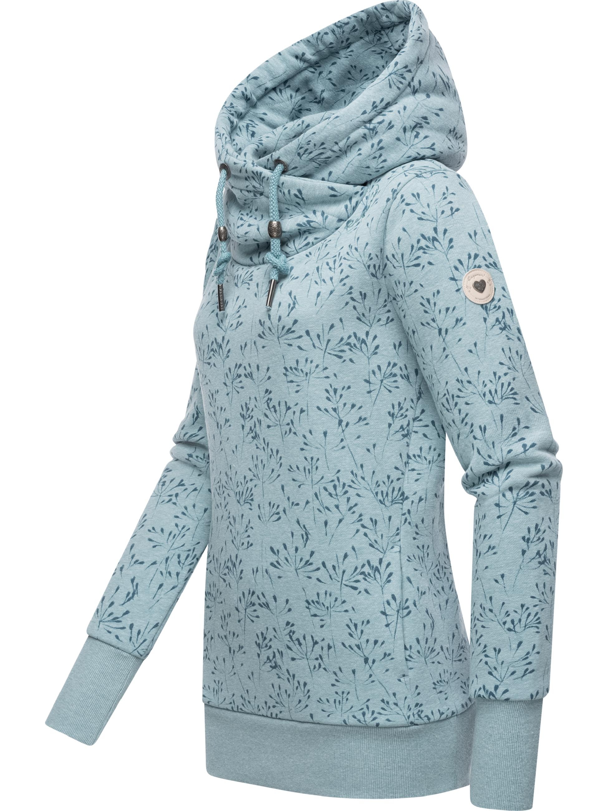 Ragwear Hoodie »Hoodie Gripy Flowery«, modischer Kapuzenpullover mit hohem Kragen