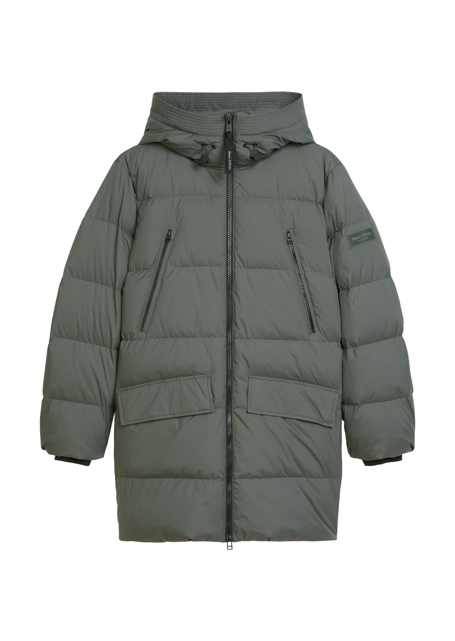 Marc O'Polo Daunenjacke, mit Kapuze, Pufferjacke, regular fit, eingesetzte, elastische Ärmelabschlüsse
