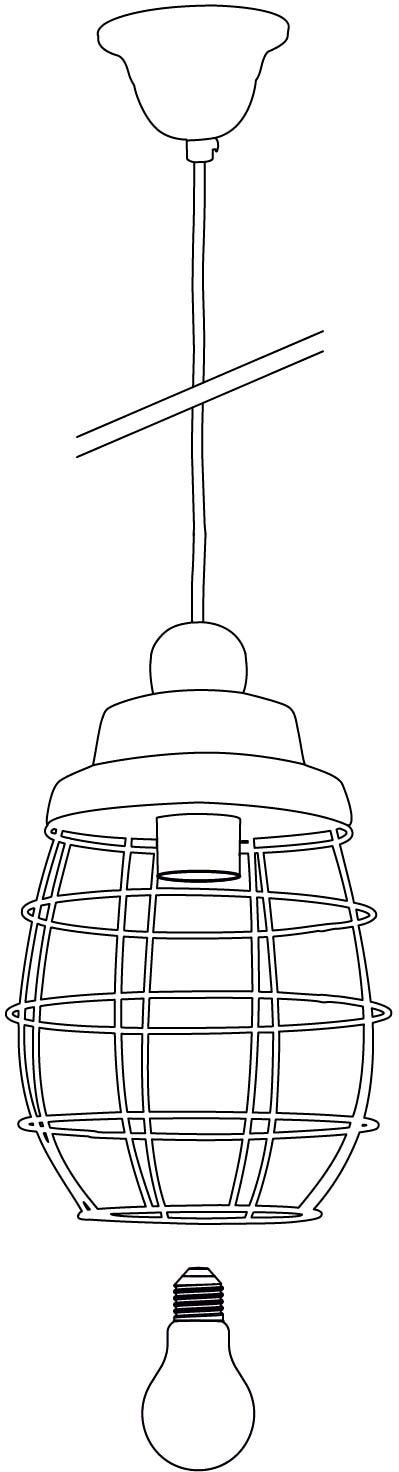 EGLO Pendelleuchte »BAMPTON«, 1 flammig, Leuchtmittel E27 | ohne Leuchtmittel, Hängelampe, Hängeleuchtel, Esstischlampe, Wohnzimmerlampe, E27