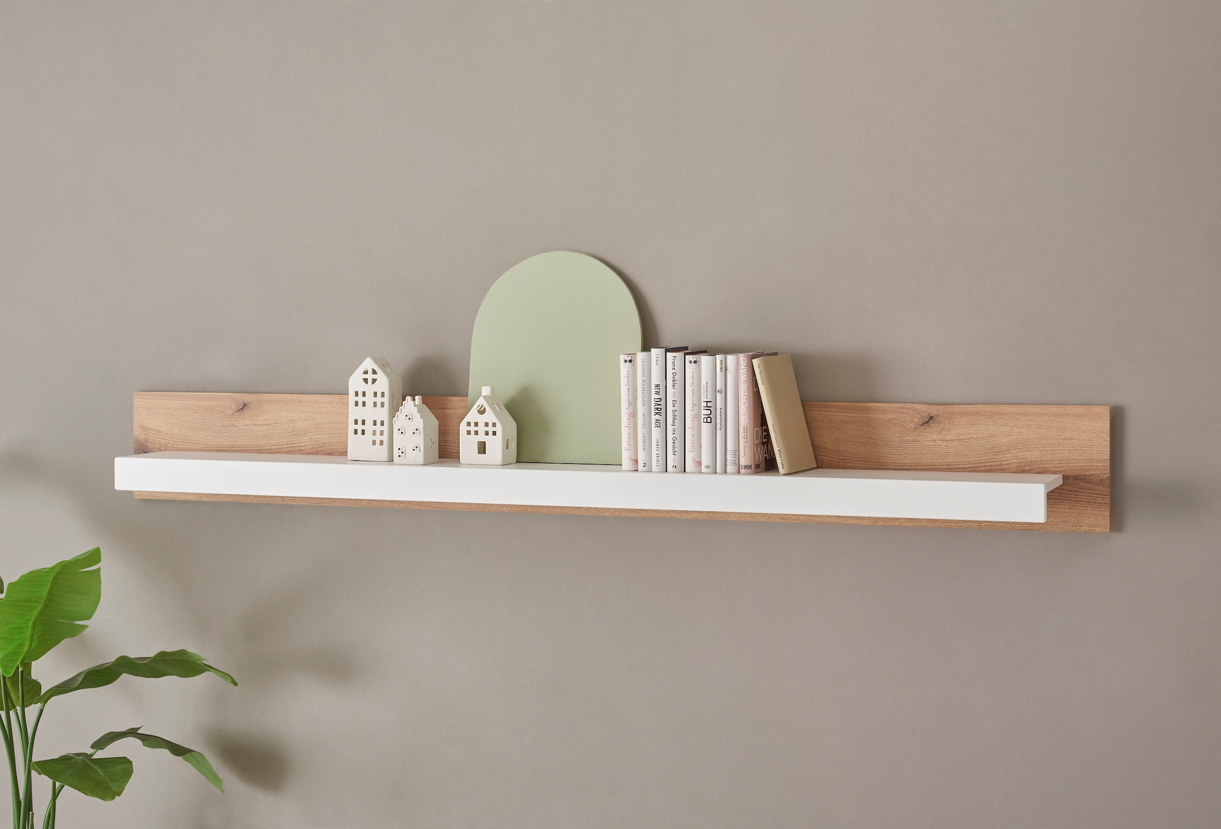 INOSIGN Wohnwand »Brixen, moderne Anbauwand, Wohnzimmer-Set, Eiche Evoke Dekor mit Weiß«, (Set, 3 St.), enthält Stauraumelement, Sideboard und Wandboard