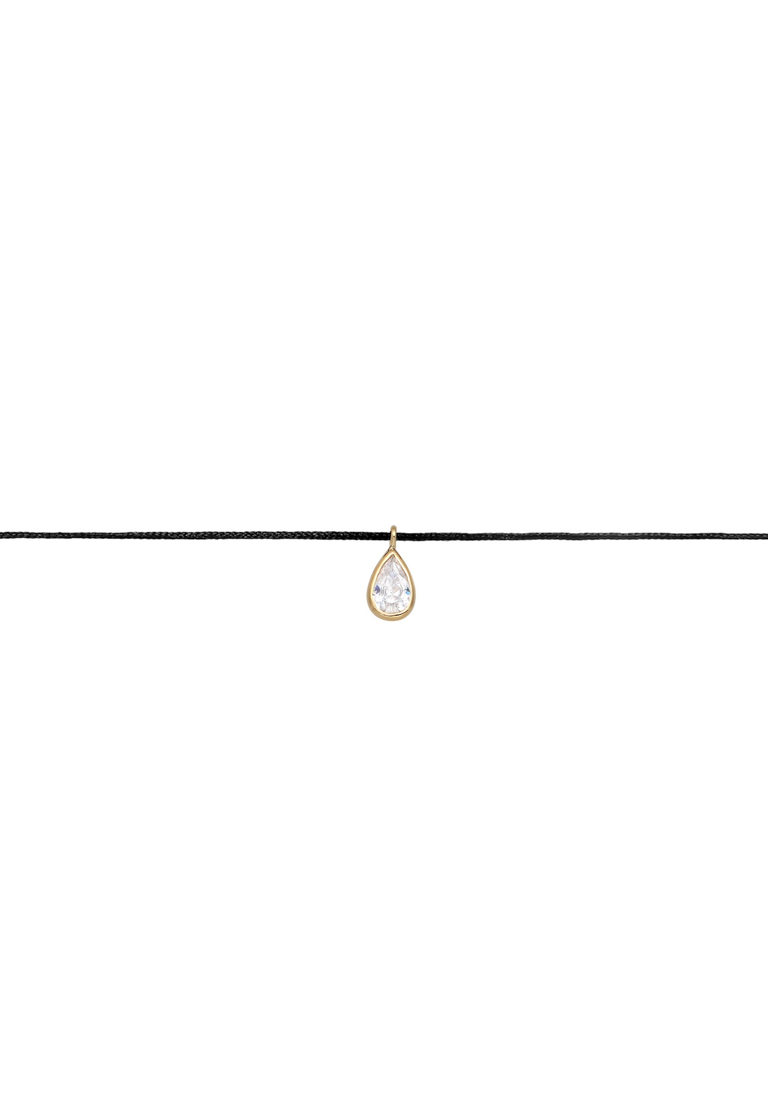 Elli Choker »Halskette Choker Zirkonia Tropfen Anhänger 925 Silber«