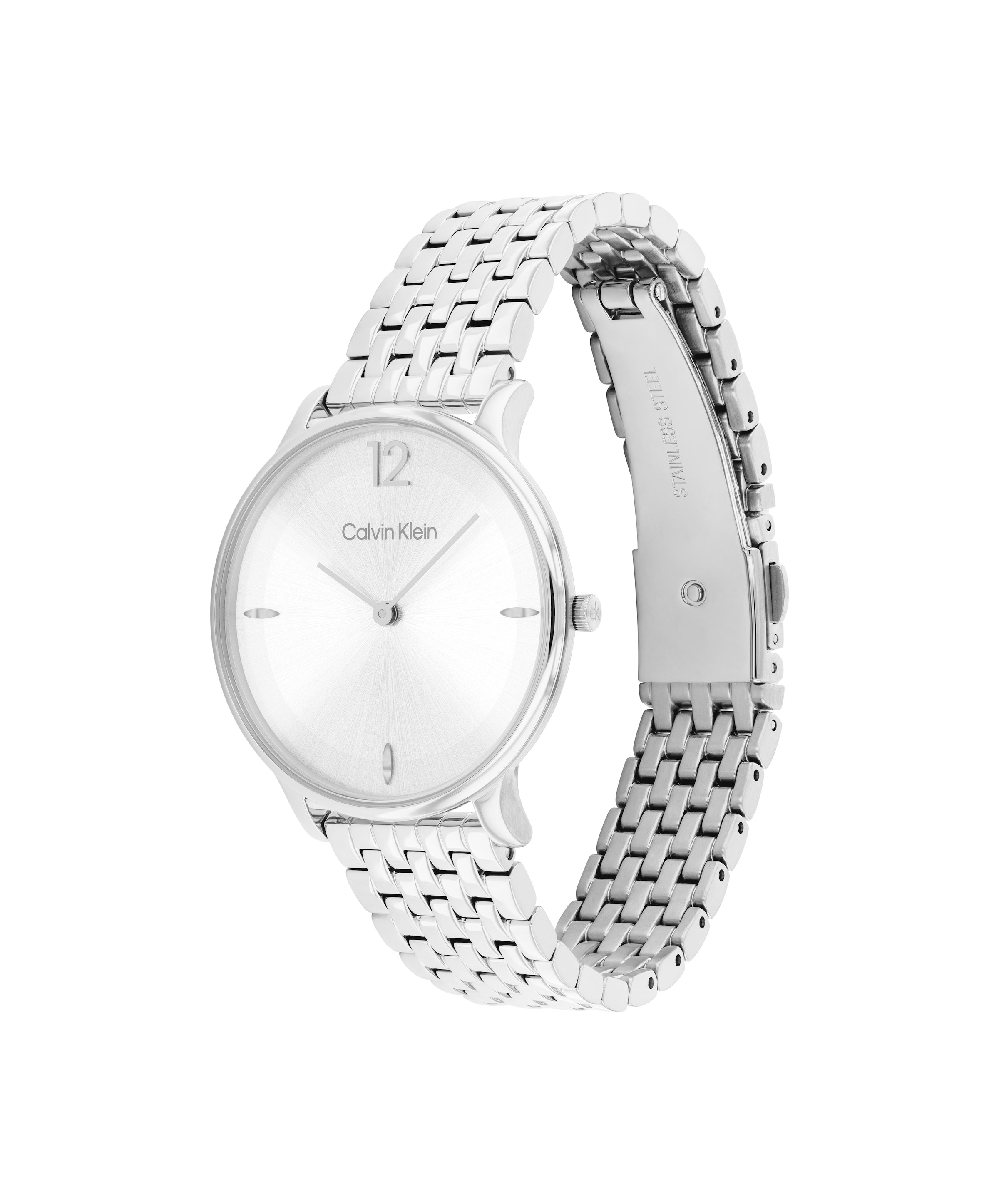 Calvin Klein Quarzuhr »Luxe« Armbanduhr, Damenuhr, Edelstahlarmband, analog